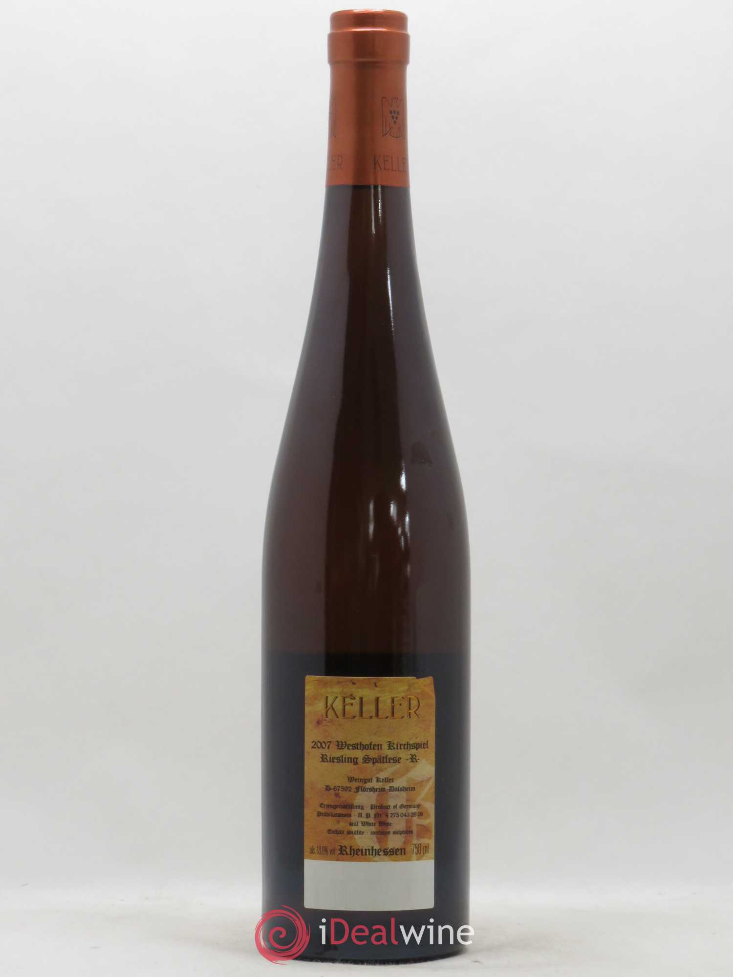 Allemagne Rheinhessen Westhofen Kirchspiel Riesling Spatlese - R - Keller 2007 - Lot of 1 bottle - 1