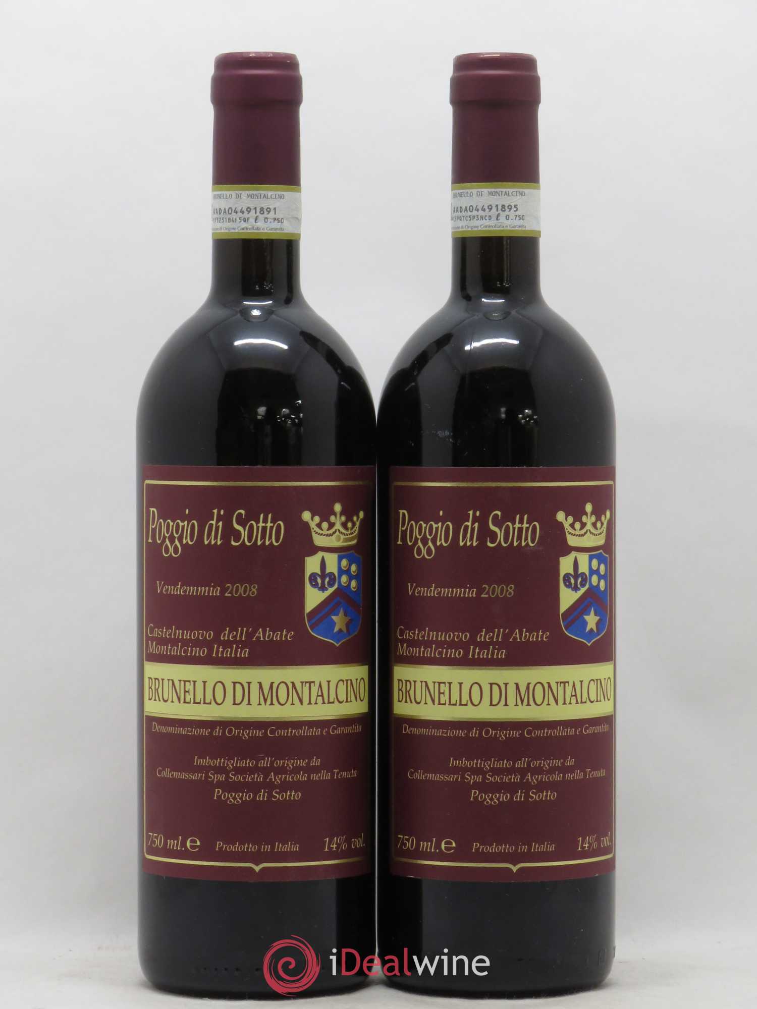 Brunello di Montalcino DOCG Poggio di Sotto 2008 - Lot de 2 bouteilles - 0