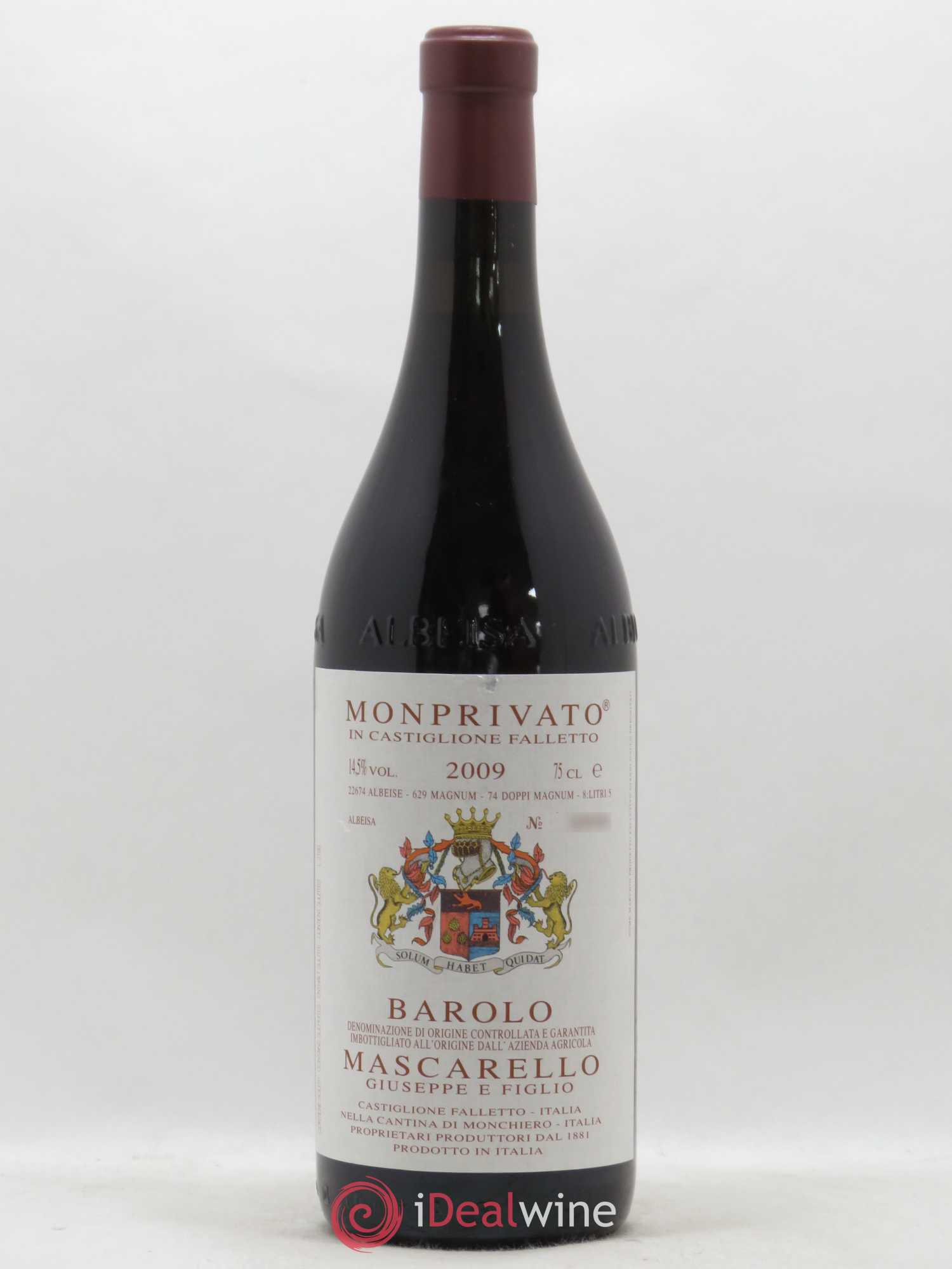Barolo DOCG Monprivato Giuseppe Mascarello 2009 - Lot de 1 bouteille - 0