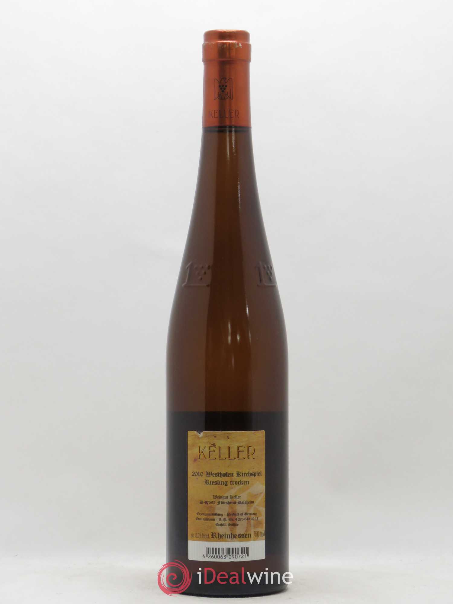 Riesling Trocken Westhofen Kirchspiel Keller 2010 - Lot de 1 bouteille - 1