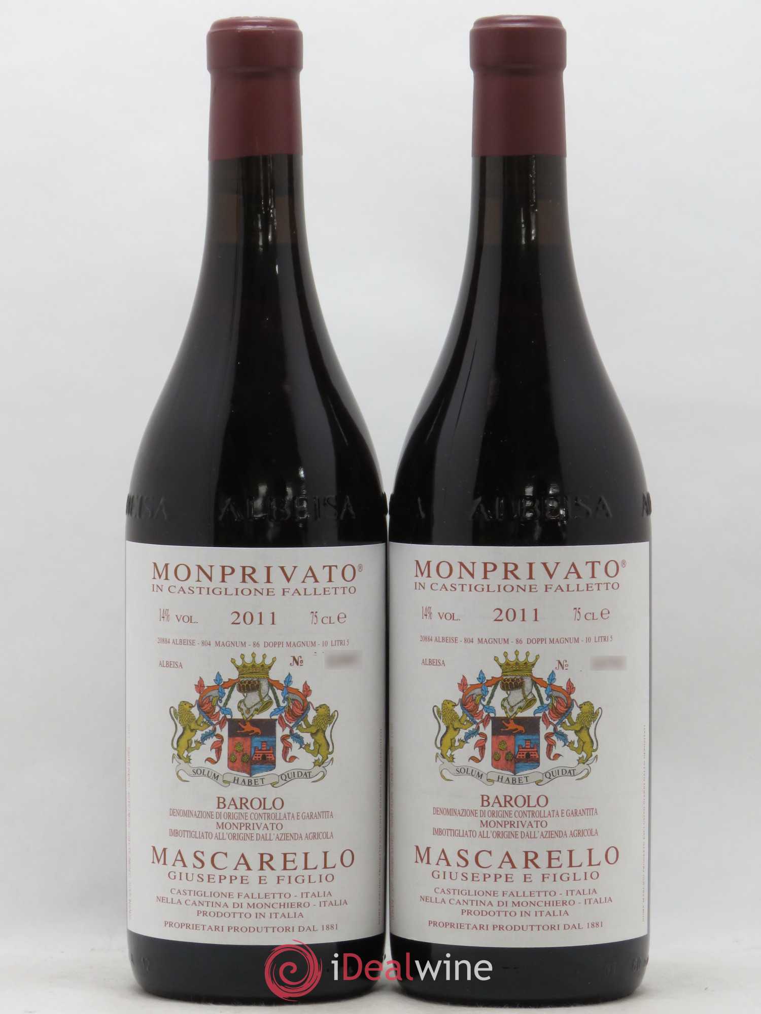 Barolo DOCG Monprivato Giuseppe Mascarello 2011 - Lot de 2 bouteilles - 0