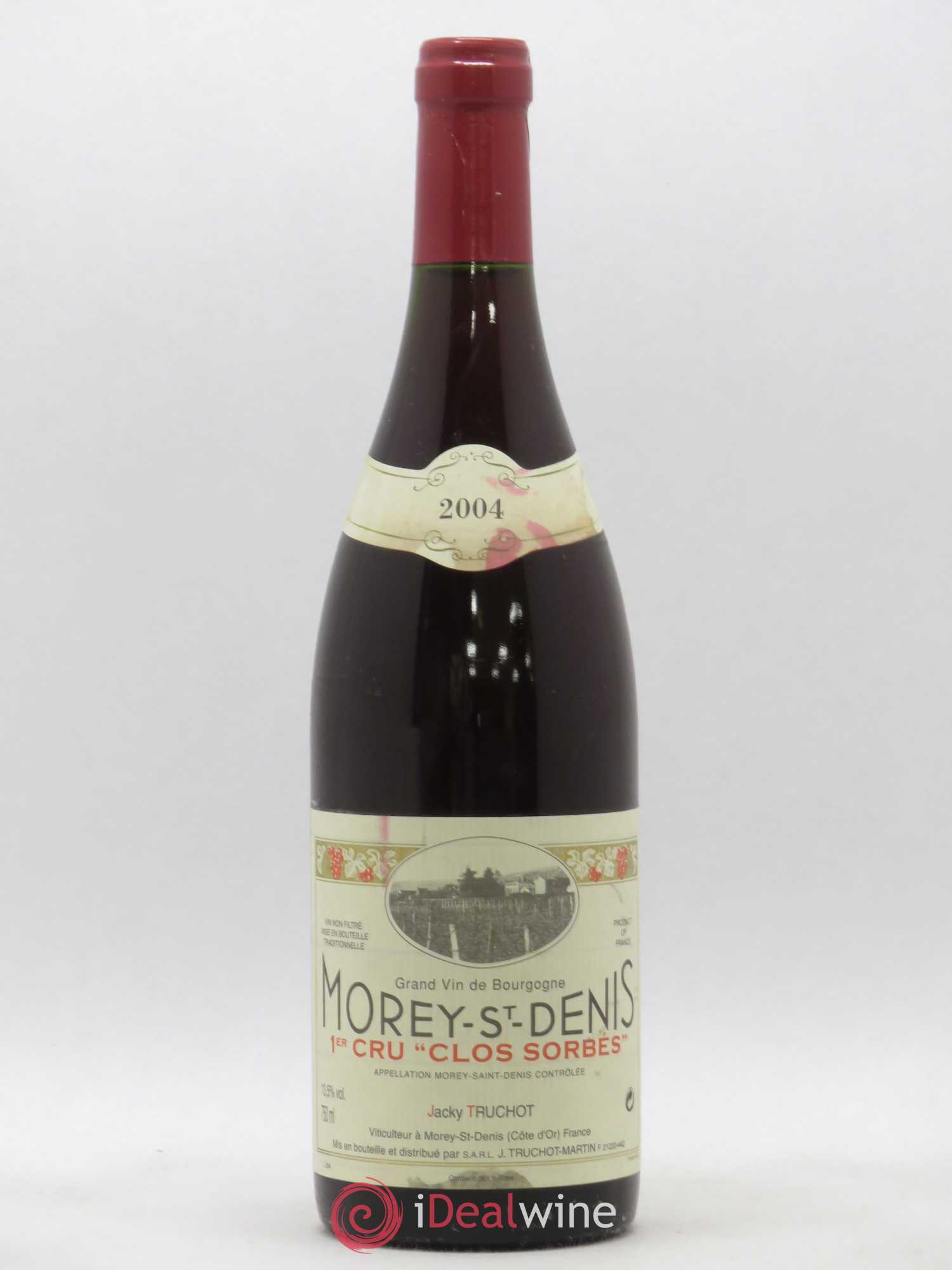 Morey-Saint-Denis 1er Cru Clos Sorbés Jacky Truchot 2004 - Lot de 1 bouteille - 0