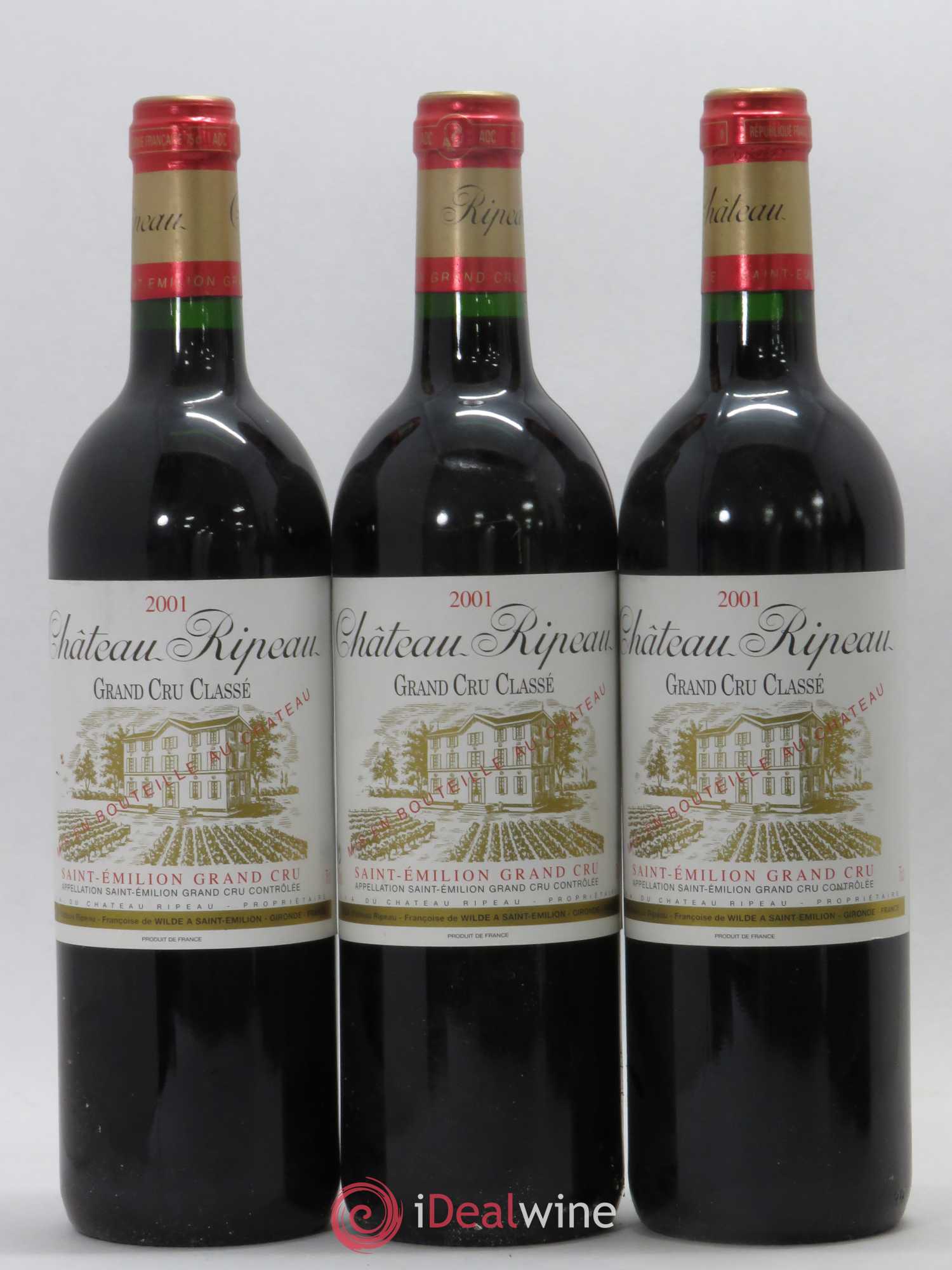 Château Ripeau Grand Cru Classé 2001 - Lot de 6 bouteilles - 1