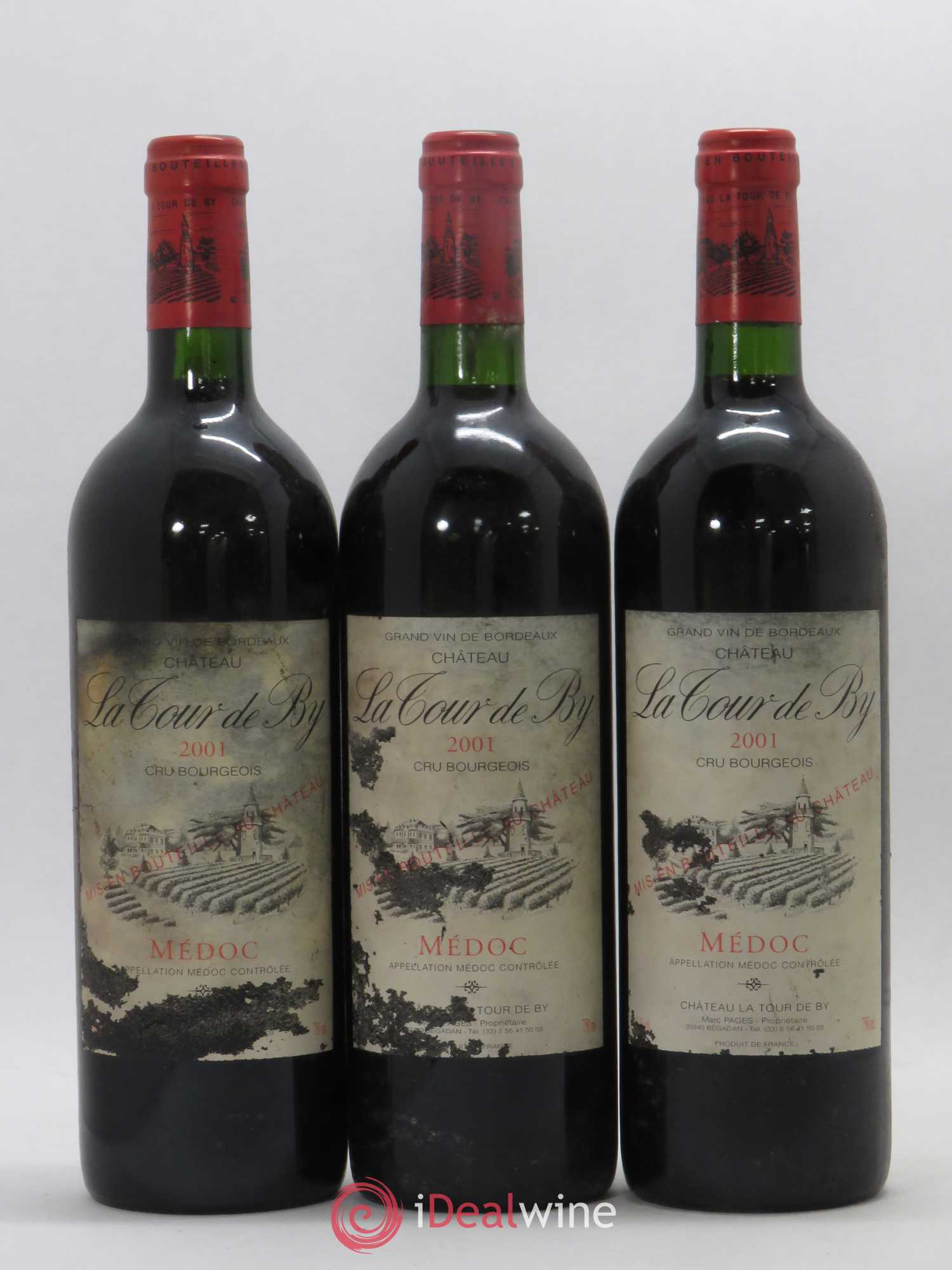 Château La Tour de By Cru Bourgeois 2001 - Lot de 6 bouteilles - 2