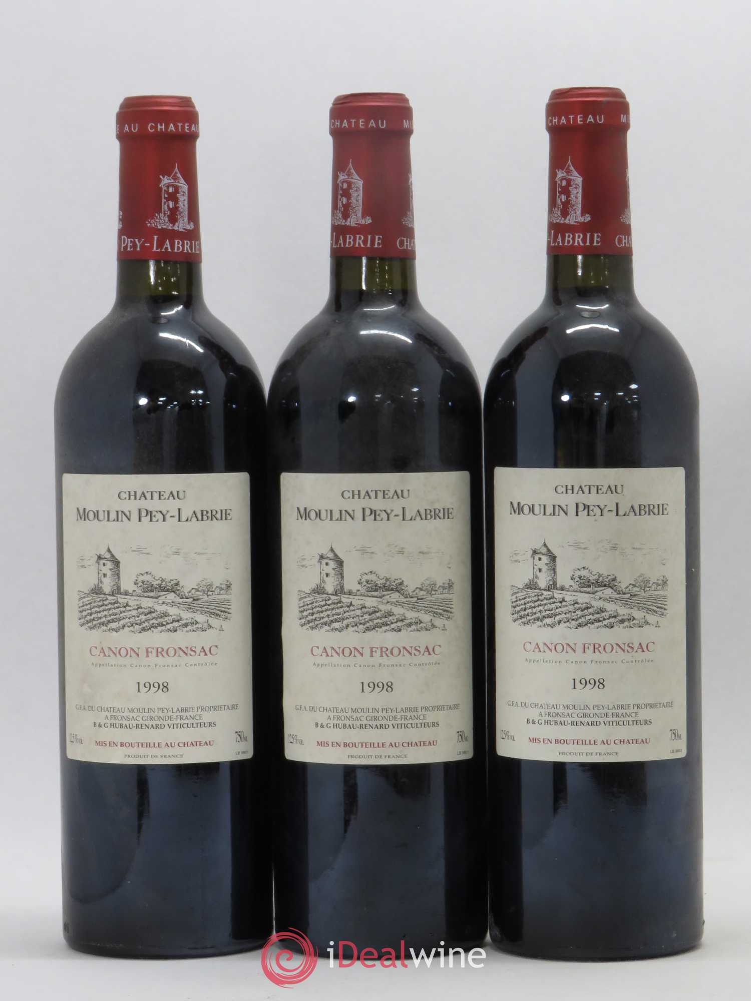 Château Moulin Pey-Labrie 1998 - Lot de 6 bouteilles - 2
