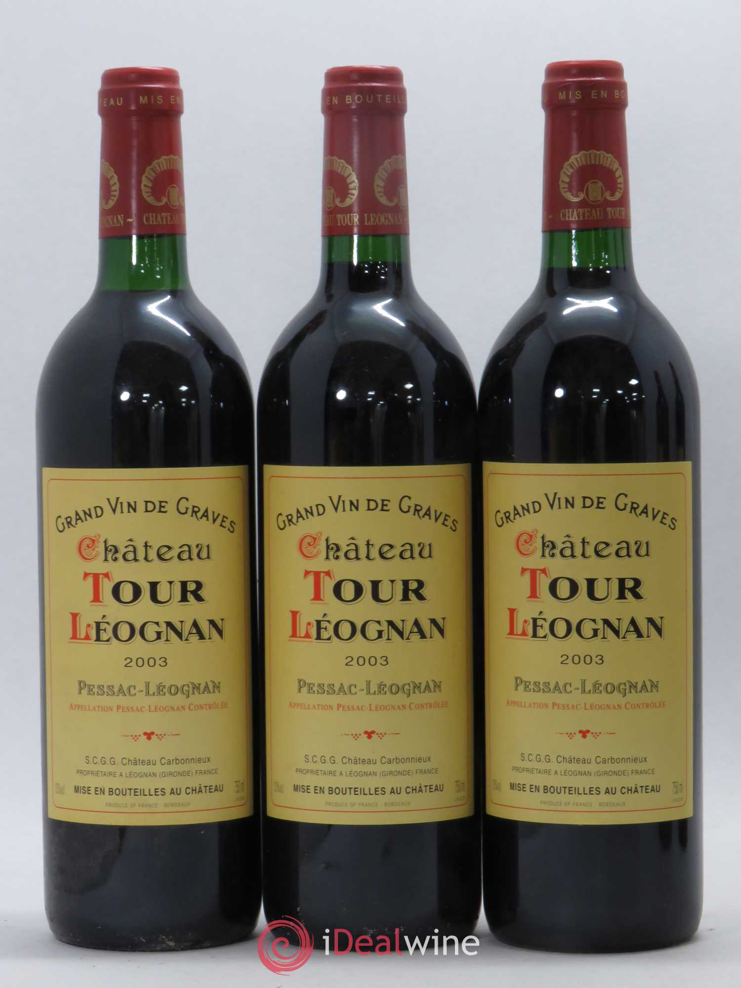 Château Tour Léognan 2003 - Lot de 5 bouteilles - 1