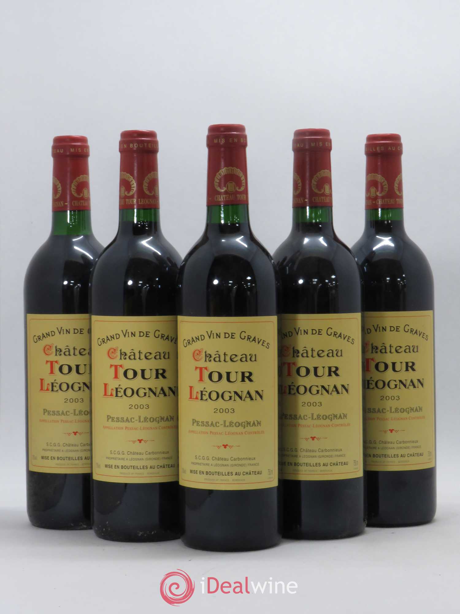 Château Tour Léognan 2003 - Lot de 5 bouteilles - 0