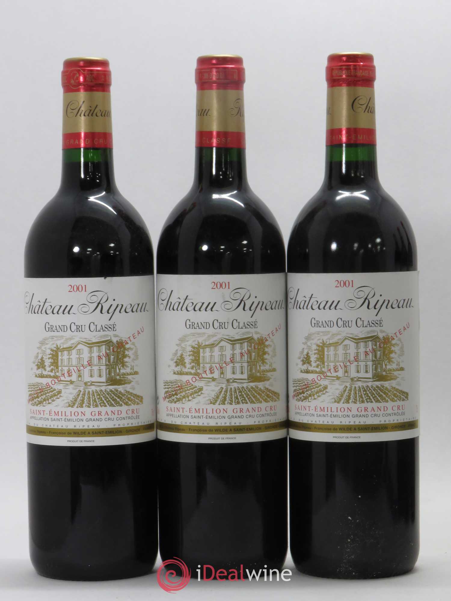 Château Ripeau Grand Cru Classé 2001 - Lot de 6 bouteilles - 1