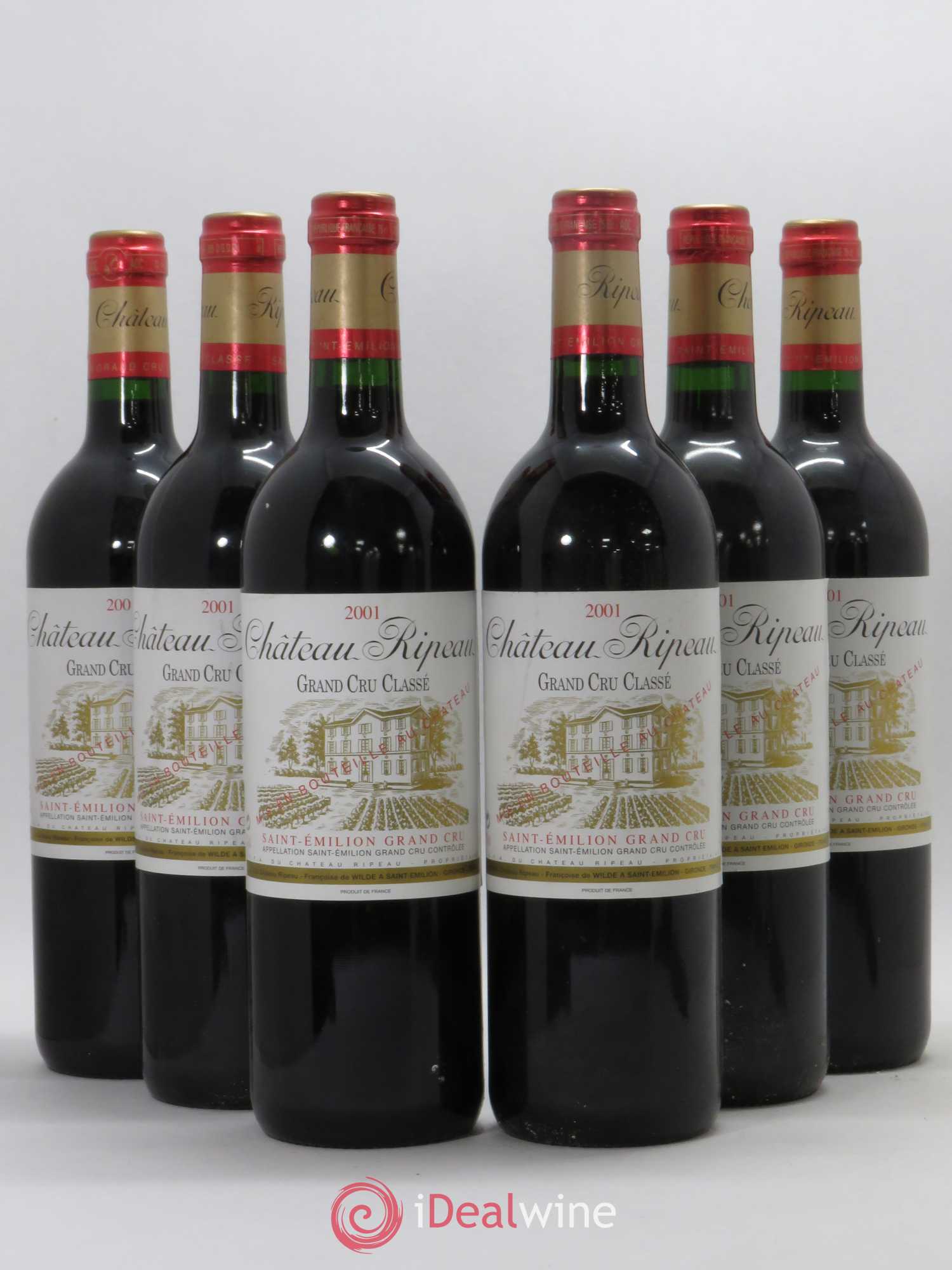 Château Ripeau Grand Cru Classé 2001 - Lot de 6 bouteilles - 0