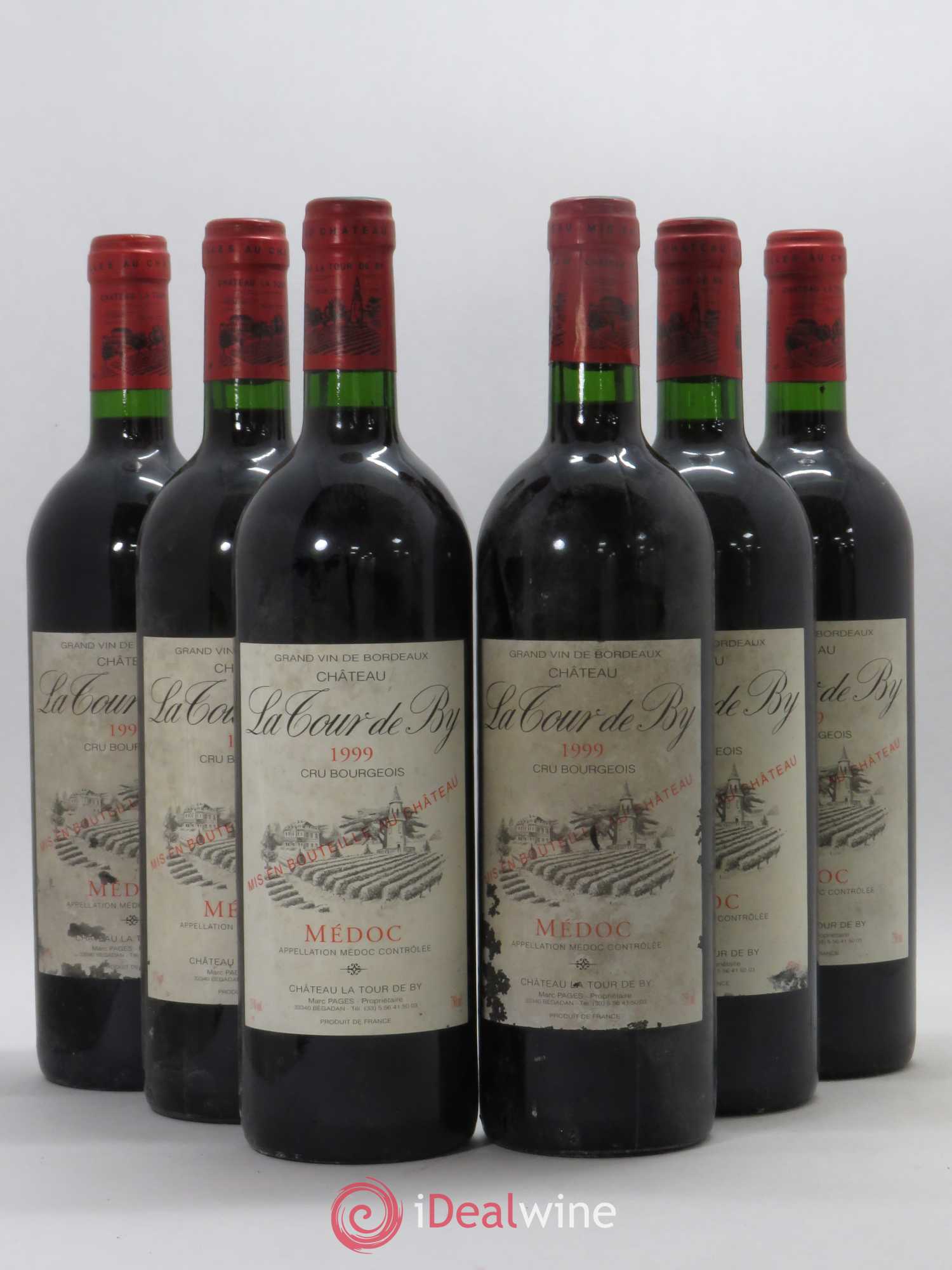 Château La Tour de By Cru Bourgeois 1999 - Lot de 6 bouteilles - 0