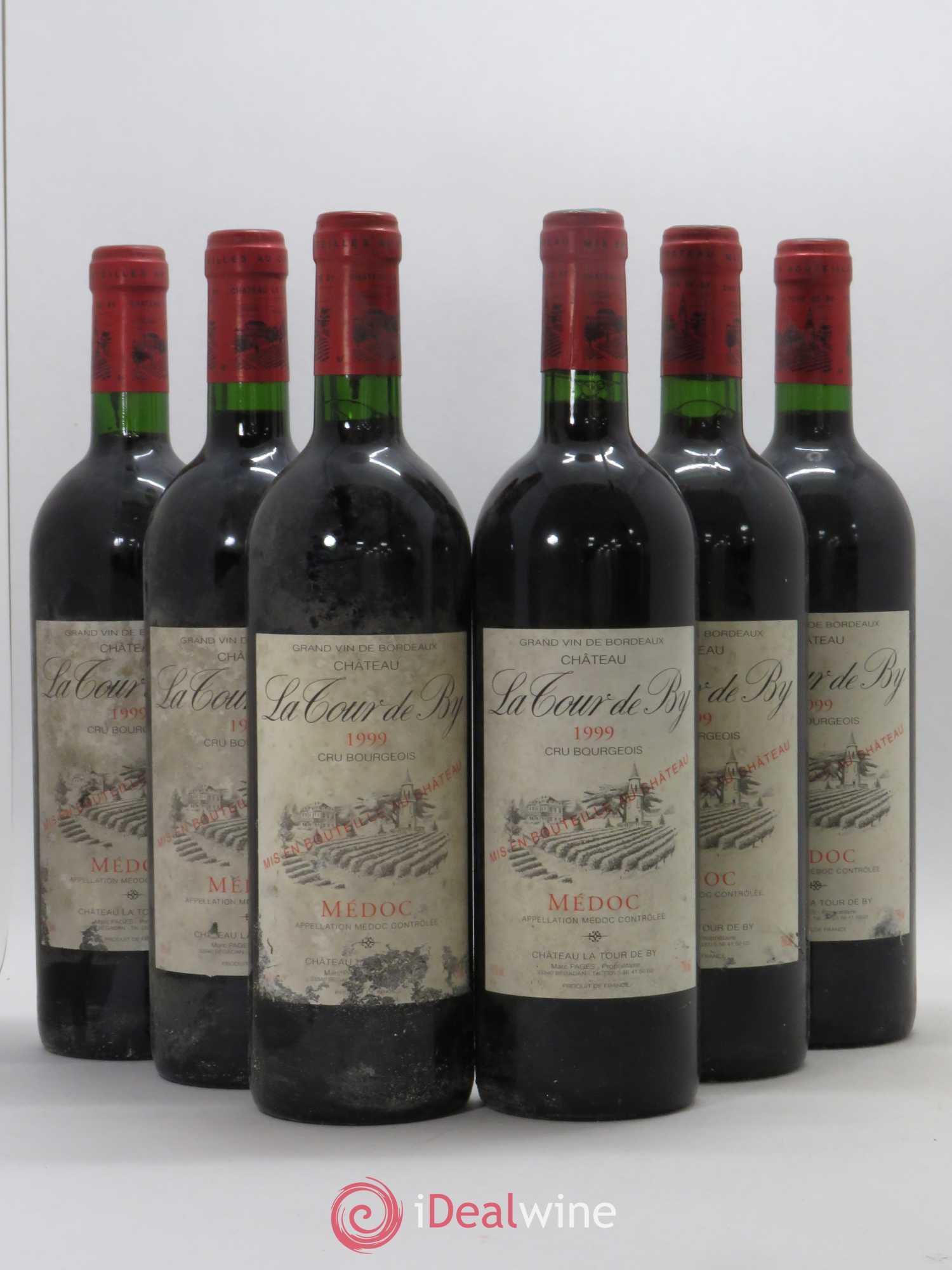 Château La Tour de By Cru Bourgeois 1999 - Lot de 6 bouteilles - 0