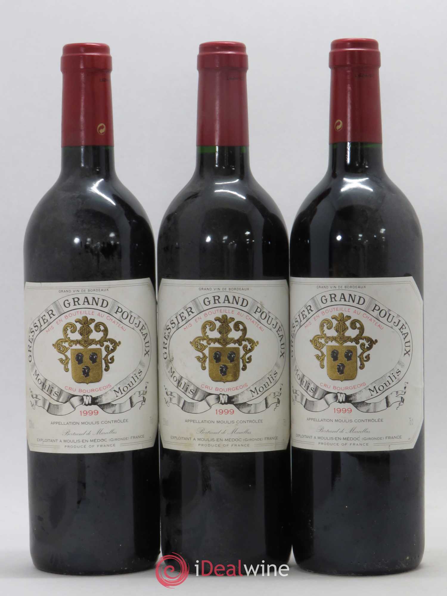 Château Gressier Grand Poujeaux Cru Bourgeois 1999 - Lot de 6 bouteilles - 2