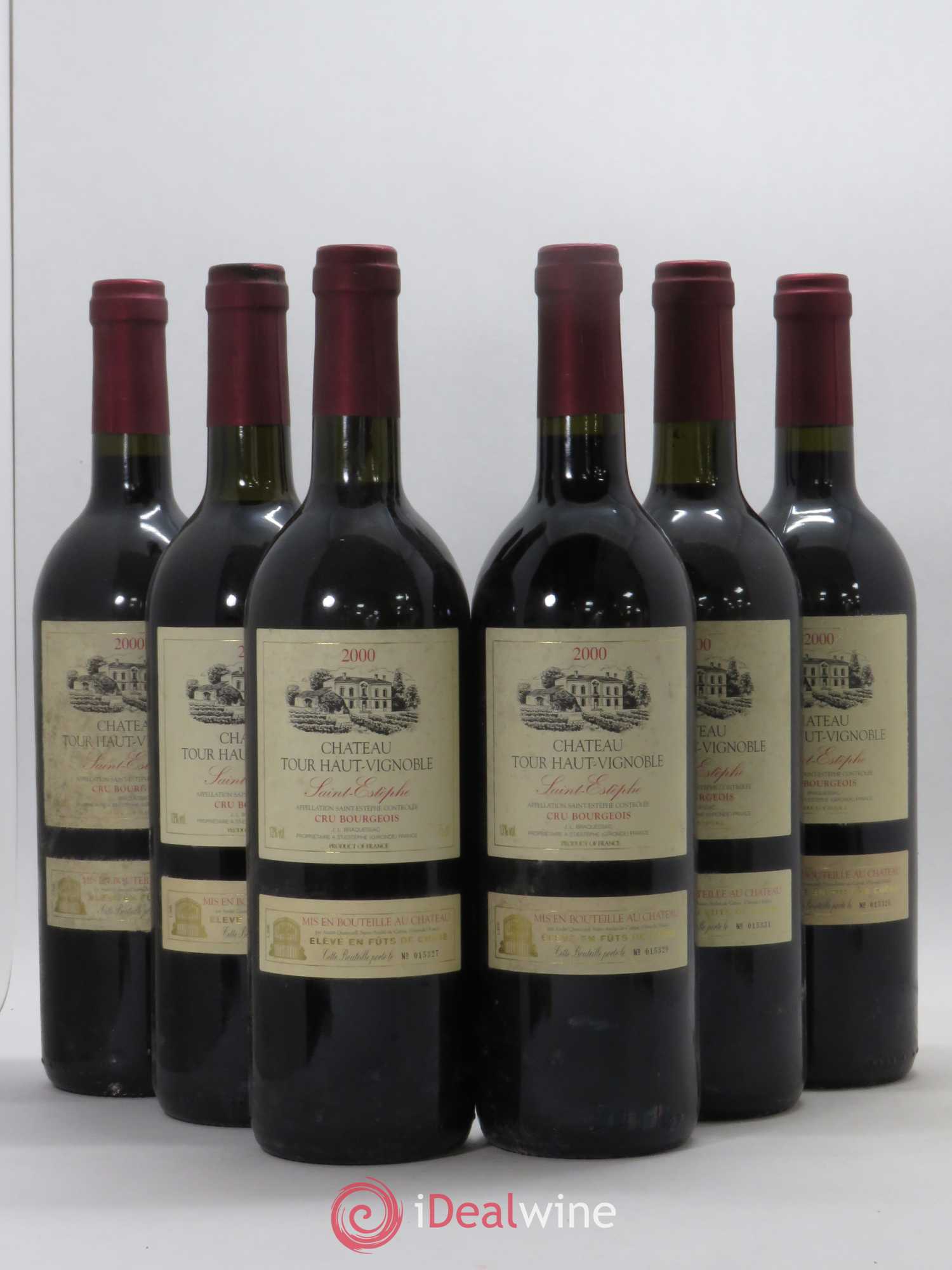 Saint-Estèphe Château Tour Haut Vignoble 2000 - Posten von 6 Flaschen - 0