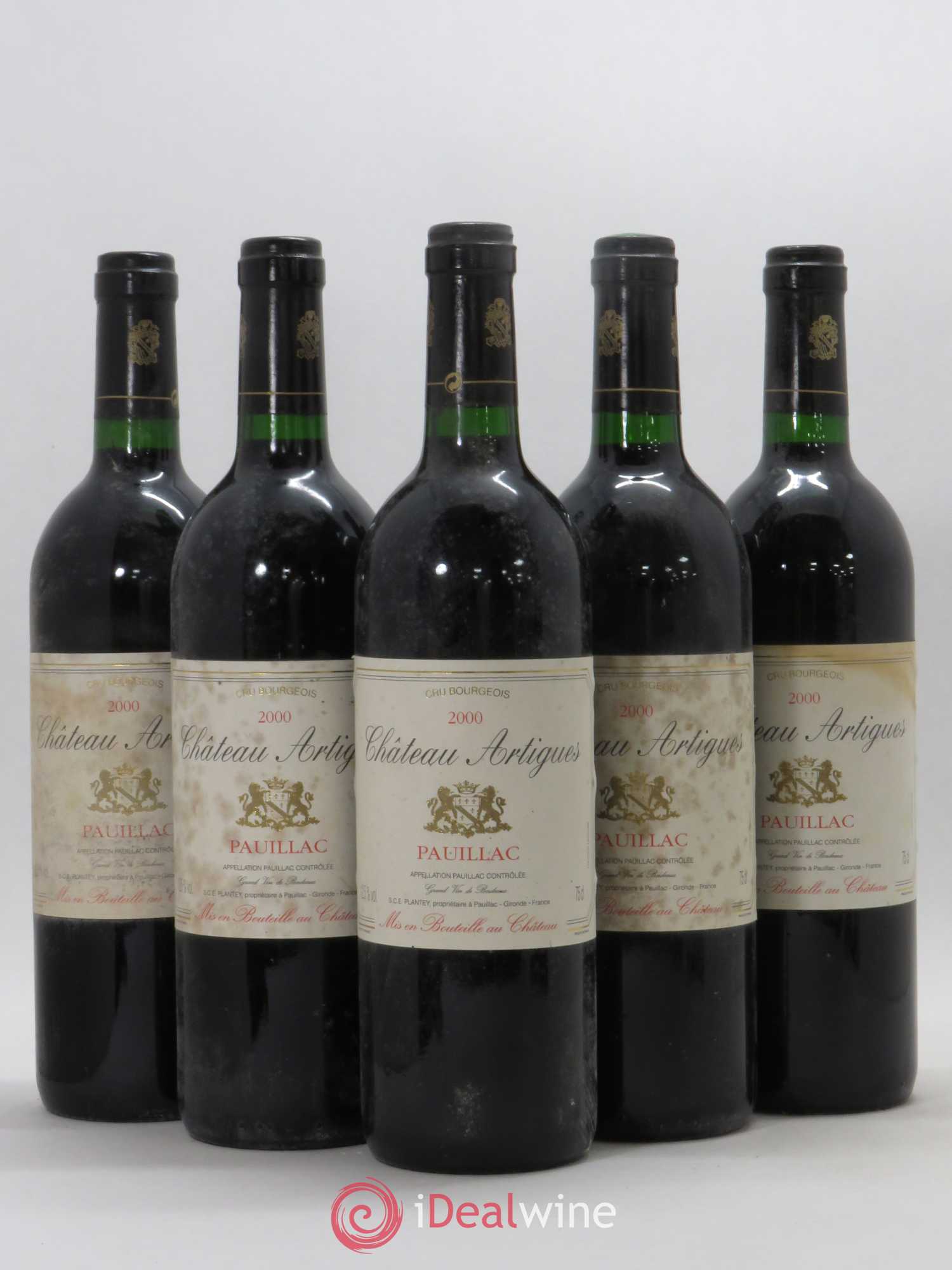 Pauillac Château Artigues 2000 - Lot de 5 bouteilles - 0