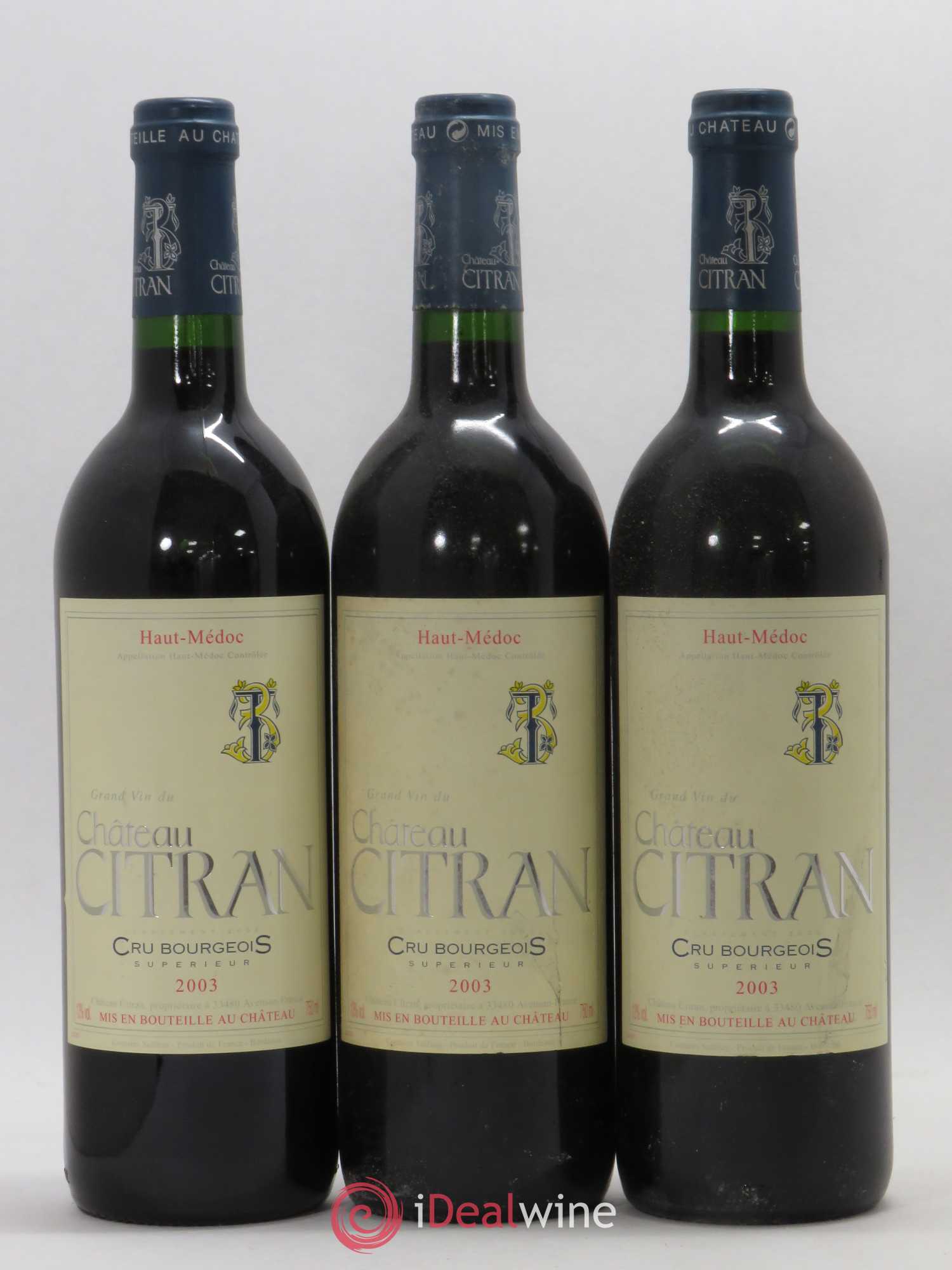 Château Citran Cru Bourgeois 2003 - Lot de 6 bouteilles - 2