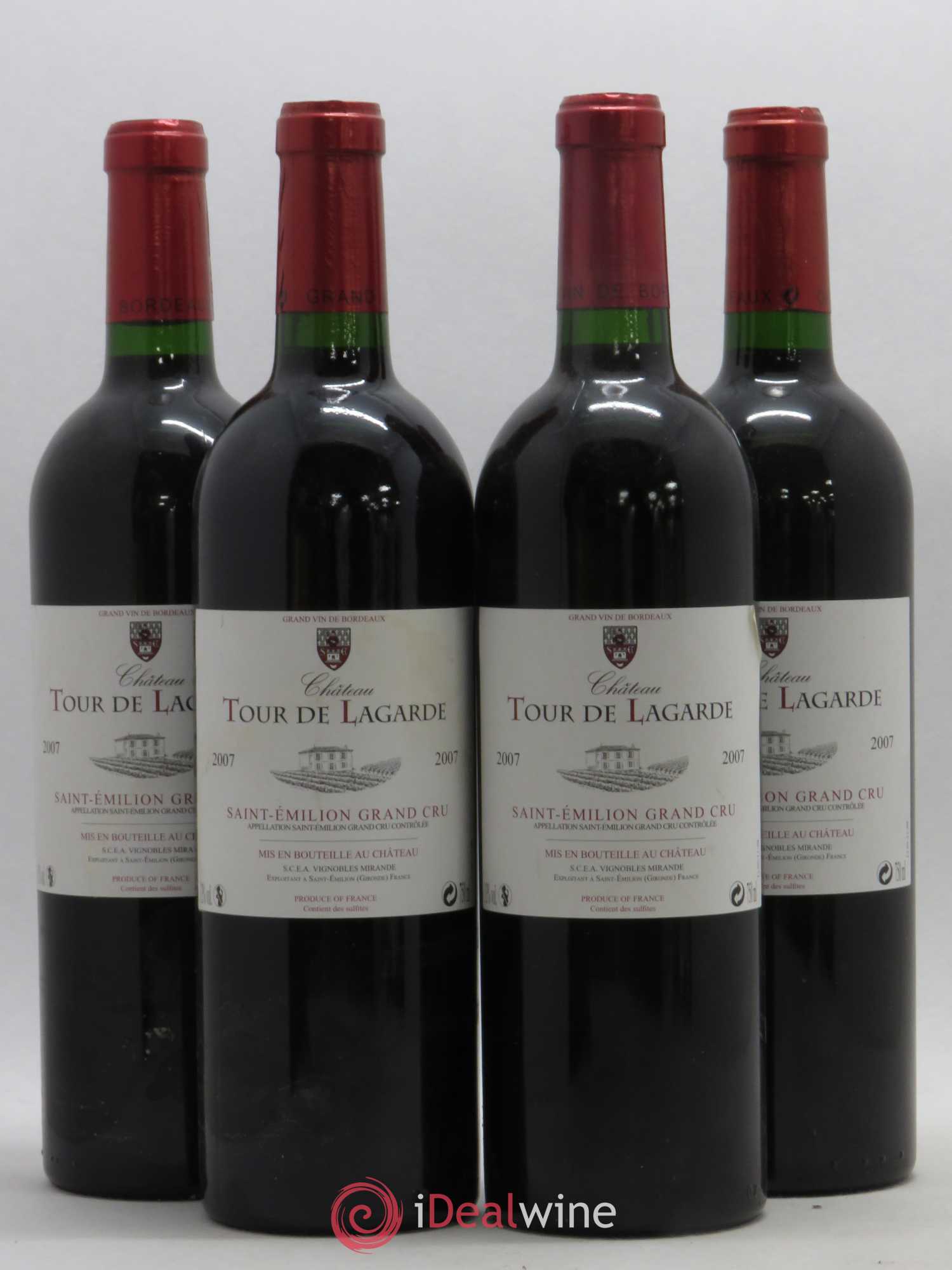 Saint-Émilion Grand Cru Château Tour de Lagarde 2007 - Posten von 4 Flaschen - 0