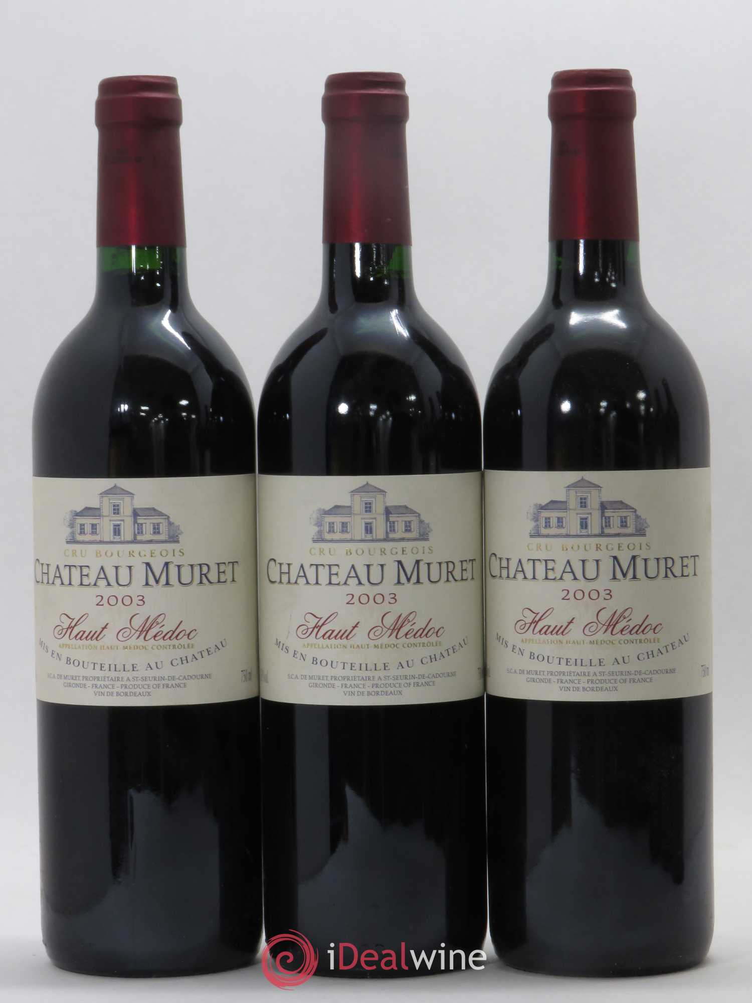 Haut Médoc Château Muret 2003 - Lot de 6 bouteilles - 1