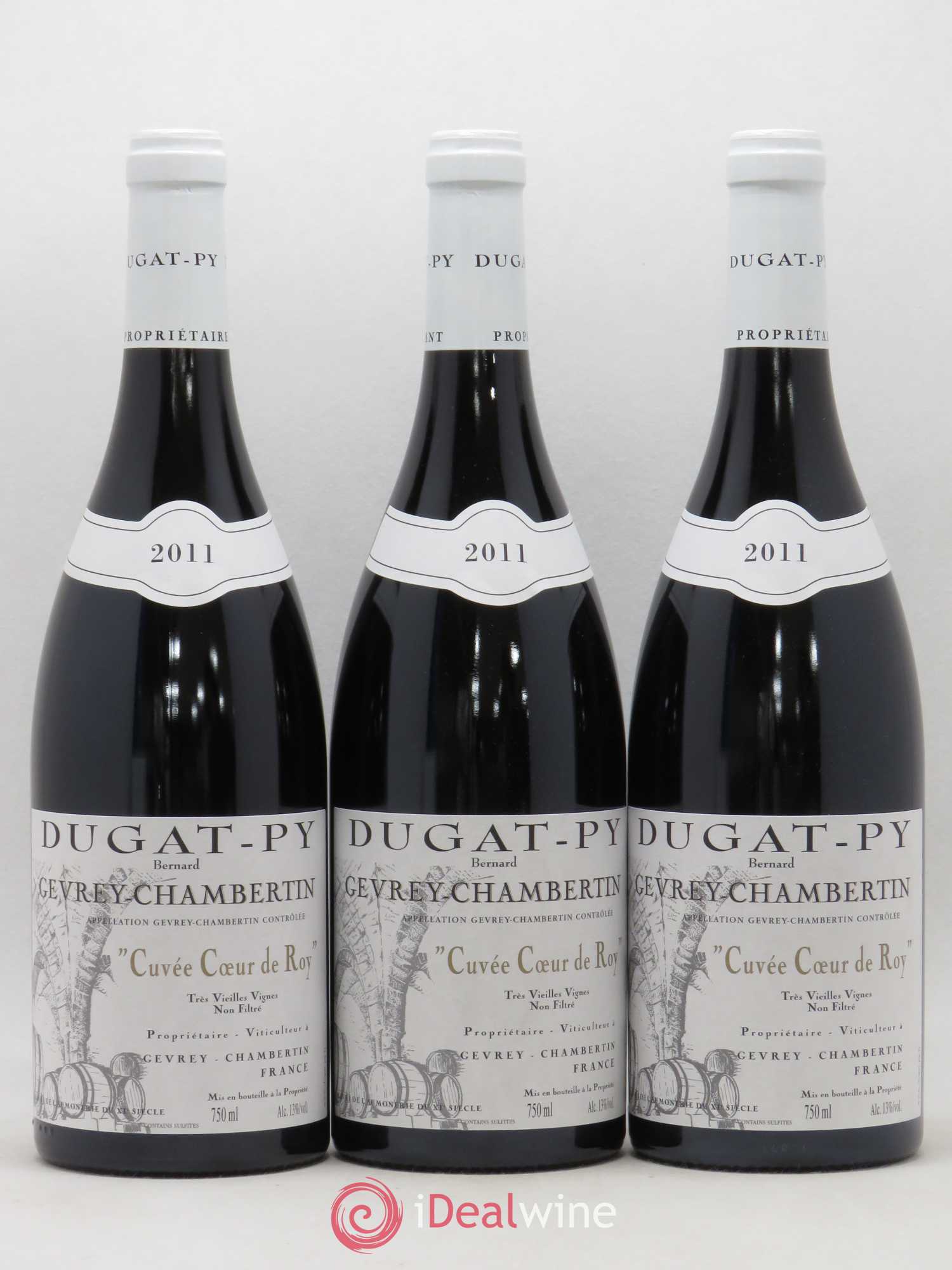 Gevrey-Chambertin Coeur de Roy Très Vieilles Vignes Dugat-Py 2011 - Lot de 3 bouteilles - 0