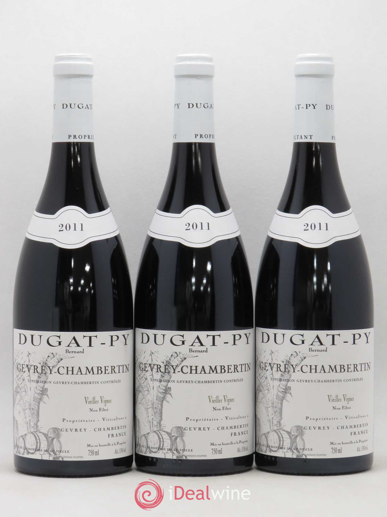 Gevrey-Chambertin Vieilles Vignes Dugat-Py 2011 - Lot de 3 bouteilles - 0