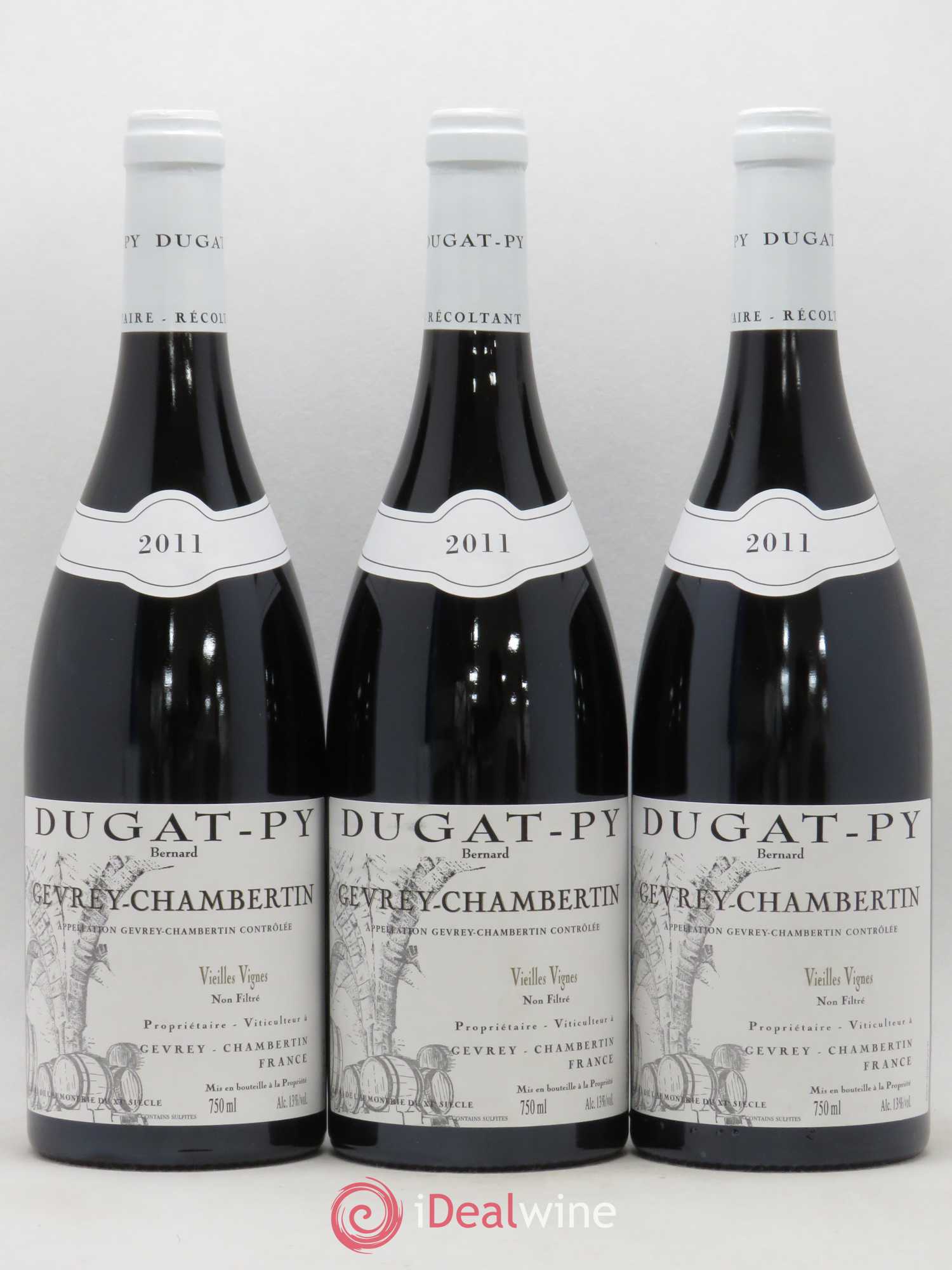 Gevrey-Chambertin Vieilles Vignes Dugat-Py 2011 - Lot de 3 bouteilles - 0