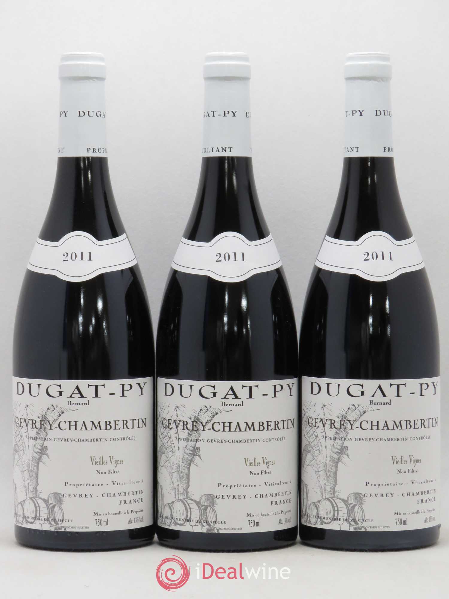 Gevrey-Chambertin Vieilles Vignes Dugat-Py 2011 - Lot de 3 bouteilles - 0