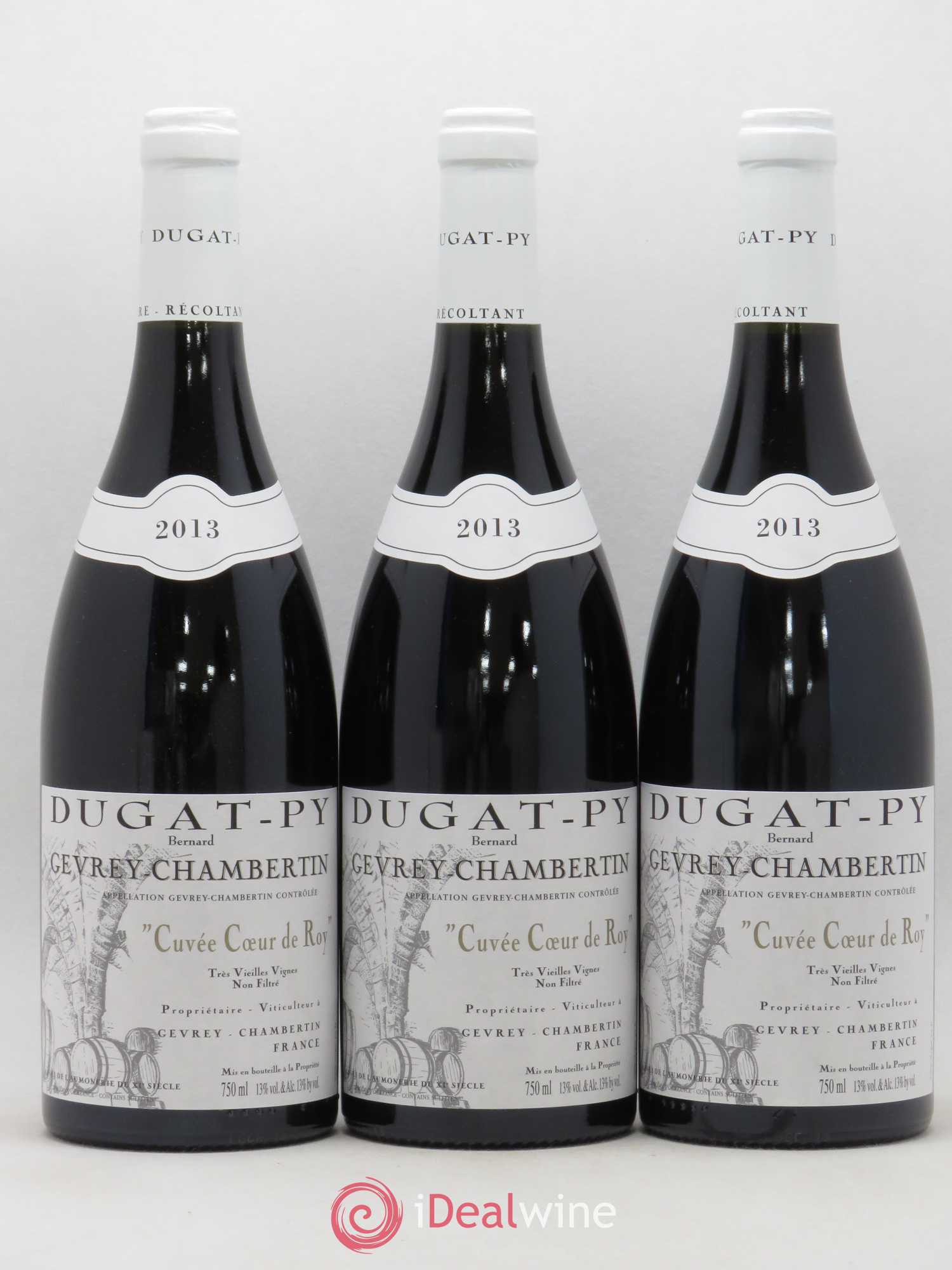 Gevrey-Chambertin Coeur de Roy Très Vieilles Vignes Dugat-Py 2013 - Lot de 3 bouteilles - 0