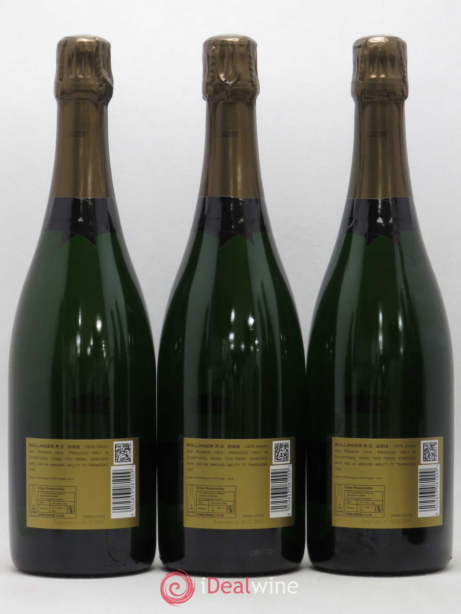 R.D. Extra-Brut Bollinger 2002 - Lot de 6 bouteilles - 2