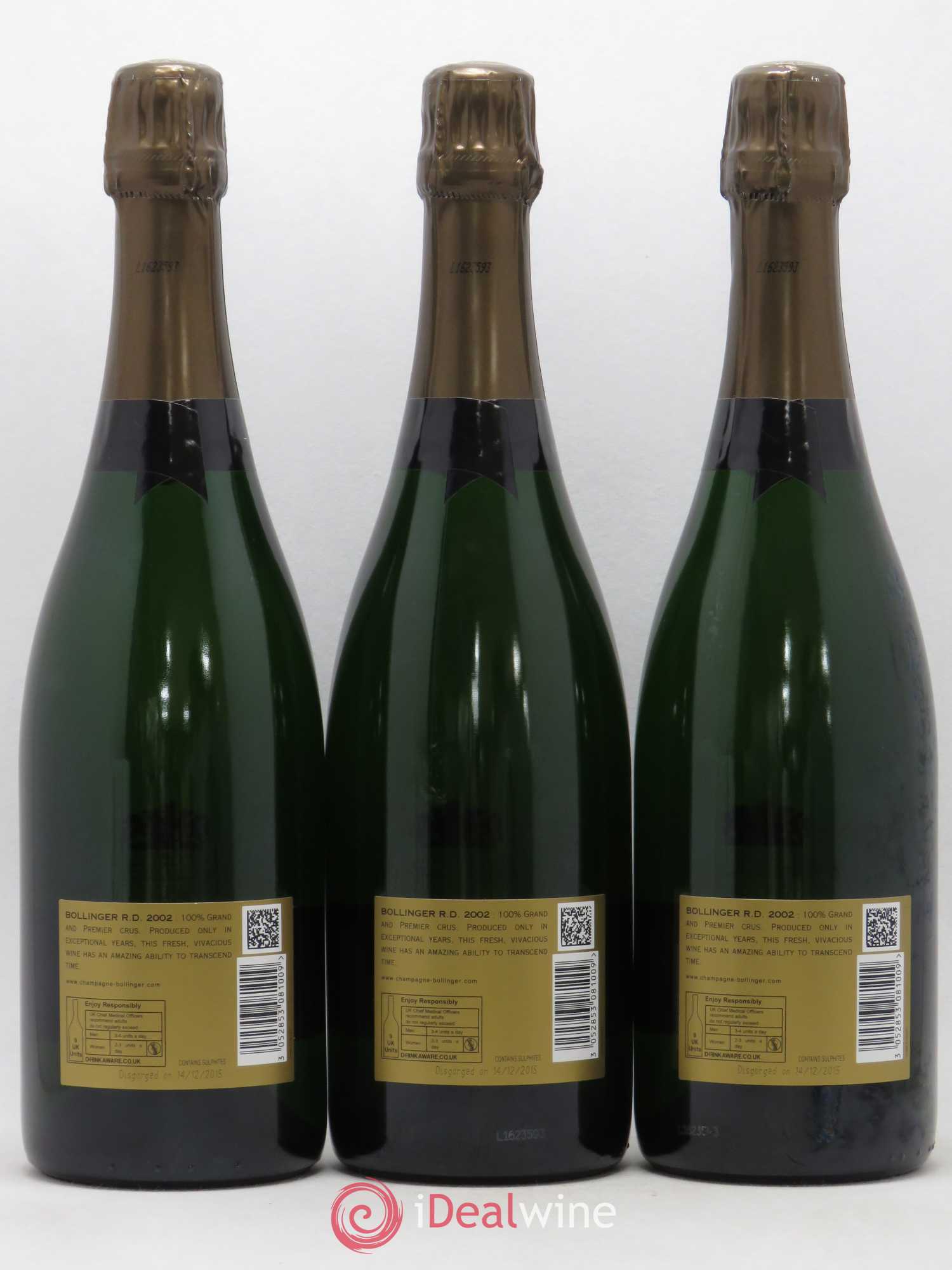 R.D. Extra-Brut Bollinger 2002 - Lot de 6 bouteilles - 2