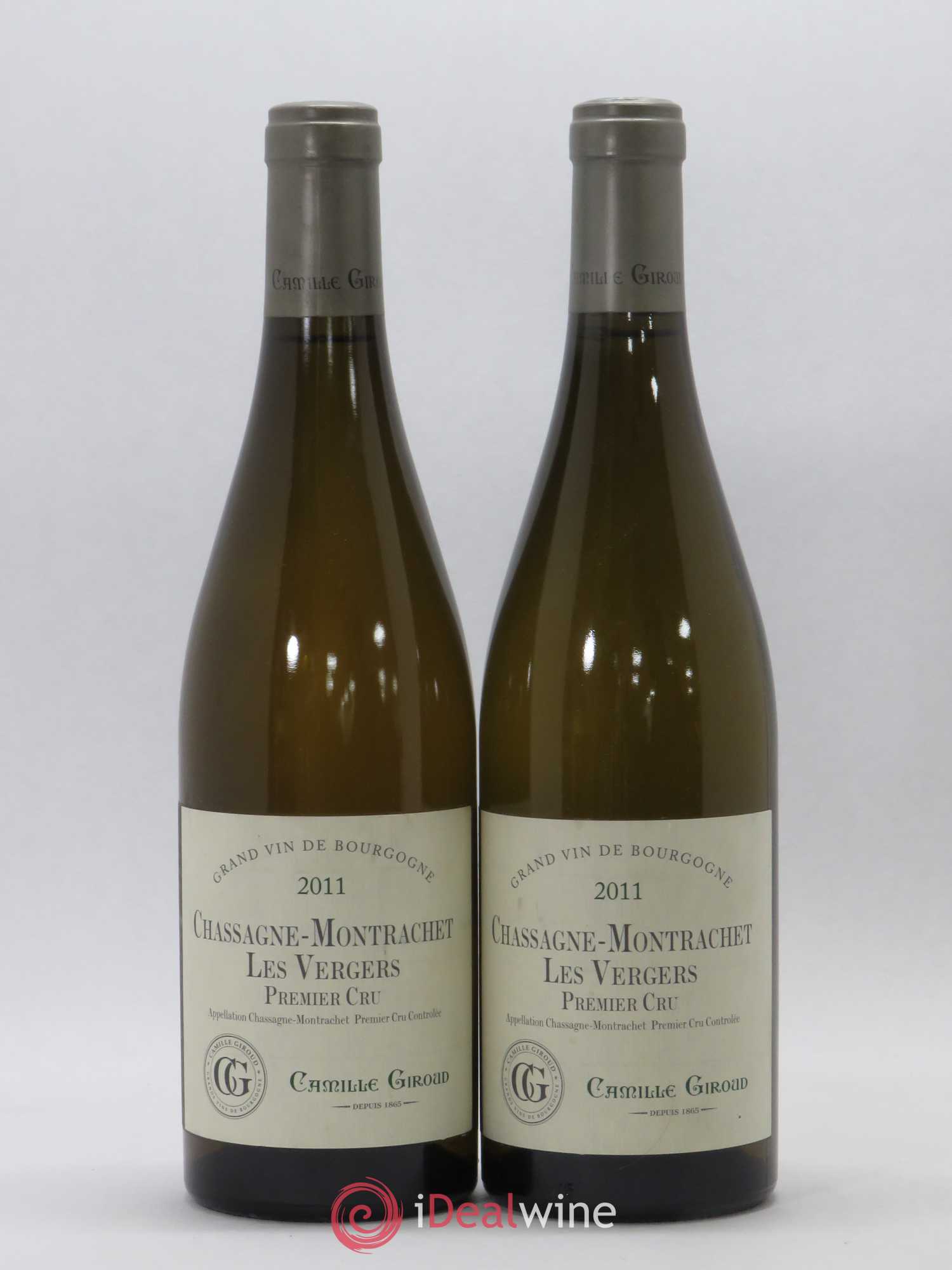 Chassagne-Montrachet 1er Cru Les Vergers Camille Girou 2011 - Lotto di 2 bottiglie - 0