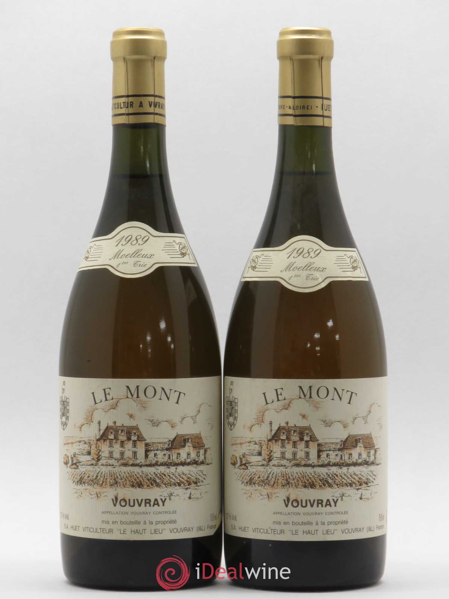 Vouvray Le Mont Moelleux 1ère Trie Domaine Huet 1989 - Lotto di 2 bottiglie - 0