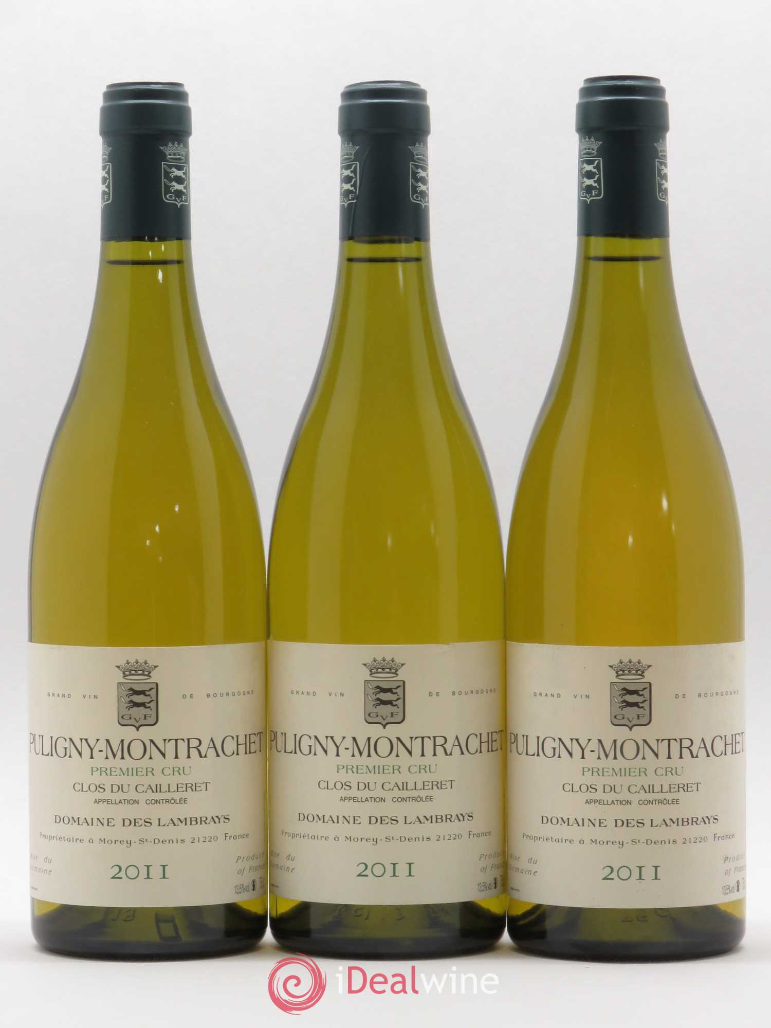 Puligny-Montrachet 1er Cru Clos du Cailleret Domaine des Lambrays 2011 - Lot de 3 bouteilles - 0