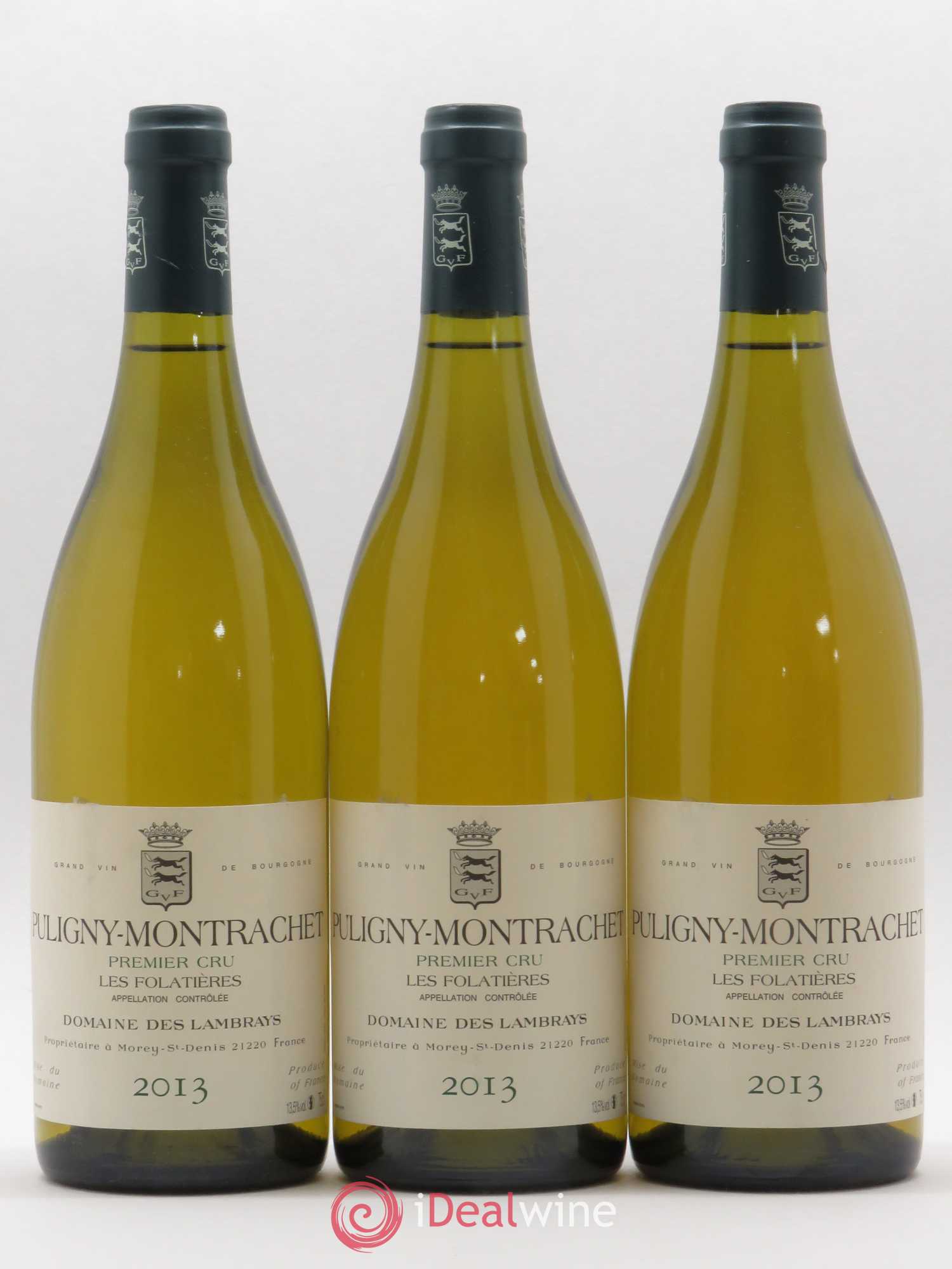 Puligny-Montrachet 1er Cru Les Folatières Domaine des Lambrays 2013 - Lot de 3 bouteilles - 0