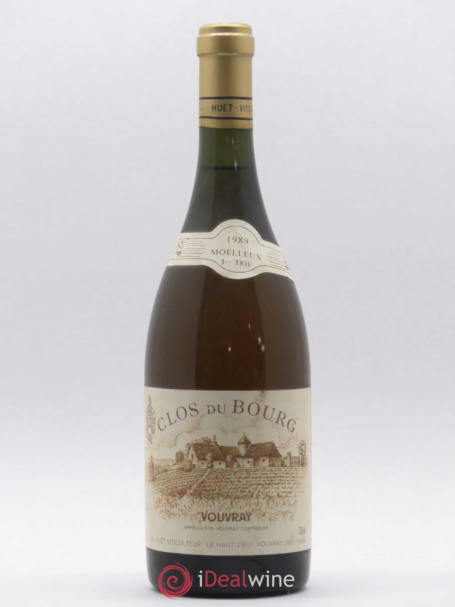 Vouvray Clos du Bourg Moelleux 1ère trie Domaine Huet 1989 - Lot de 1 bouteille - 0