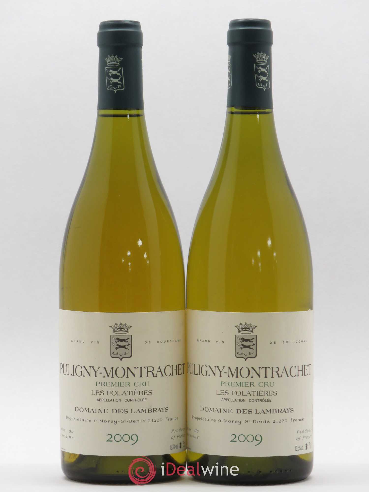 Puligny-Montrachet 1er Cru Les Folatières Domaine des Lambrays 2009 - Lot de 2 bouteilles - 0