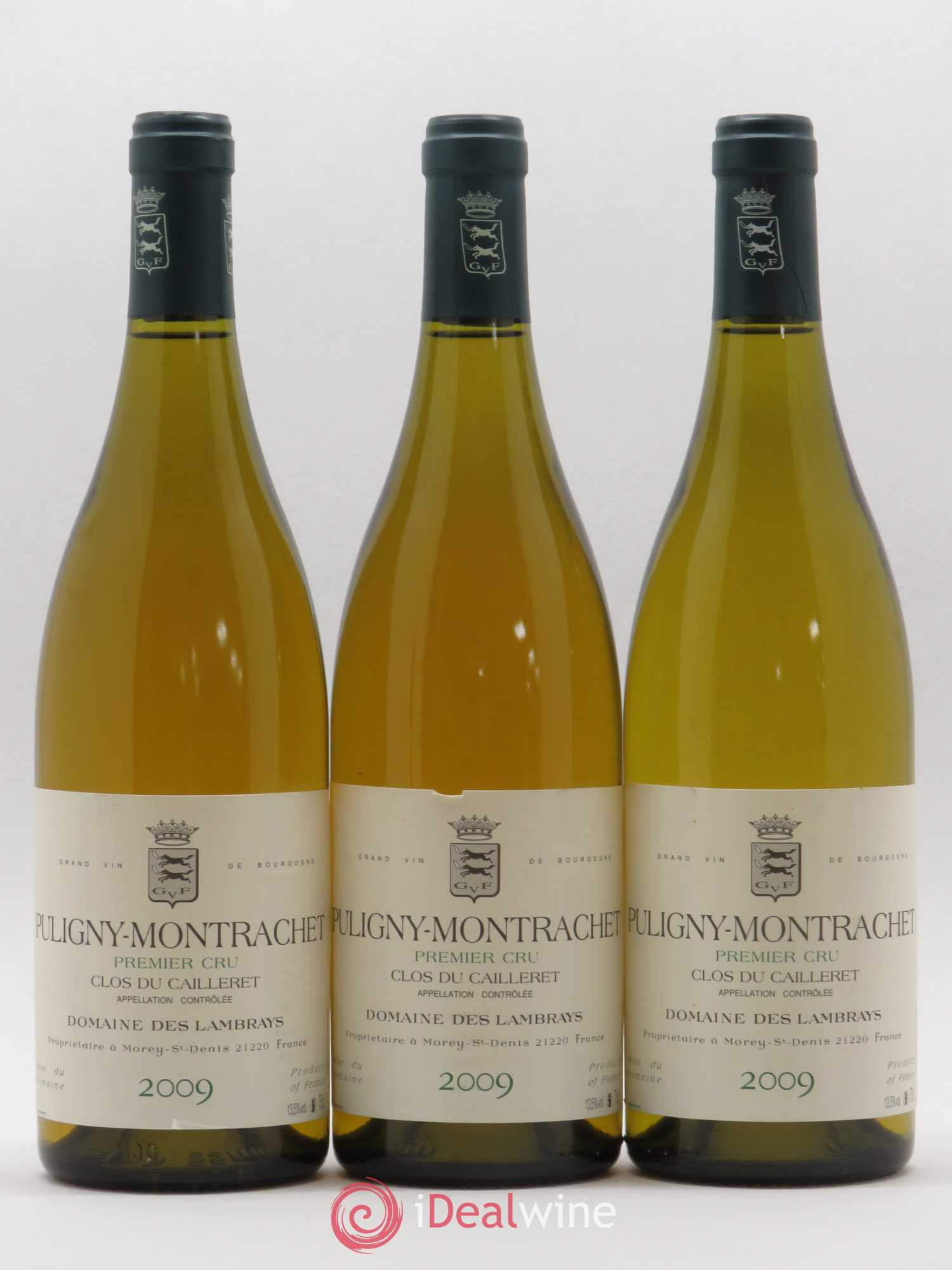 Puligny-Montrachet 1er Cru Clos du Cailleret Domaine des Lambrays 2009 - Lot de 3 bouteilles - 0