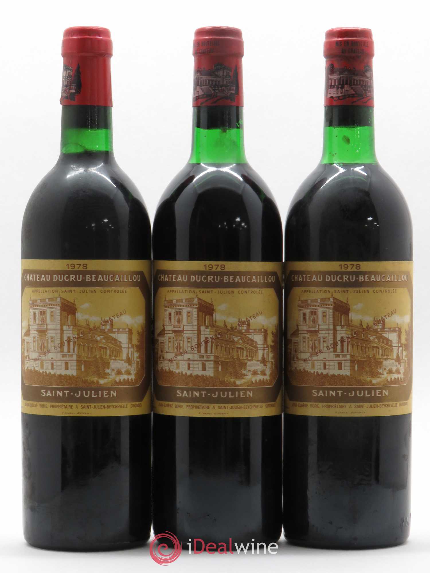Château Ducru Beaucaillou 2ème Grand Cru Classé 1978 - Lot de 3 bouteilles - 0