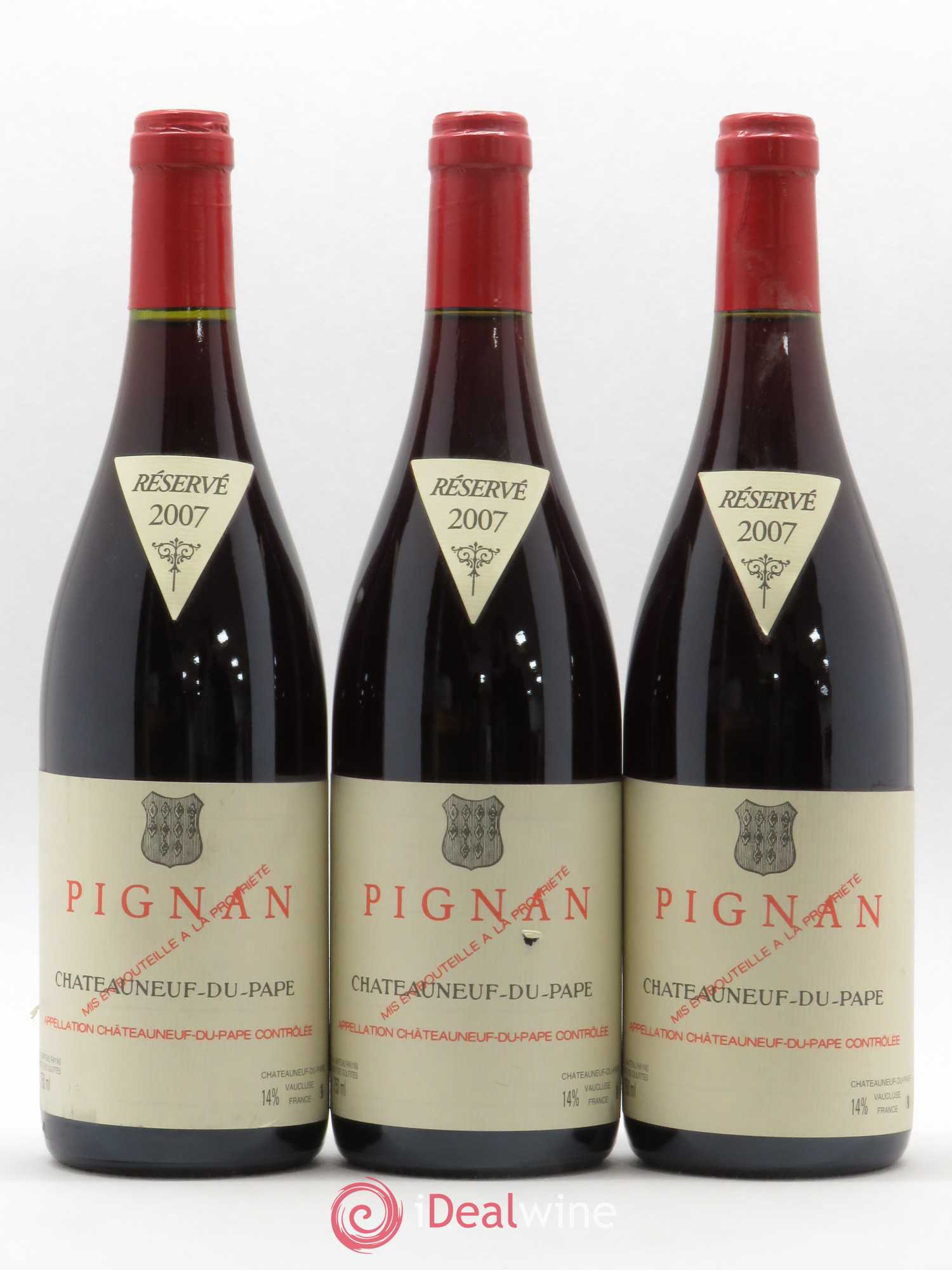 Châteauneuf-du-Pape Domaine de Pignan 2007 - Lot de 3 bouteilles - 0