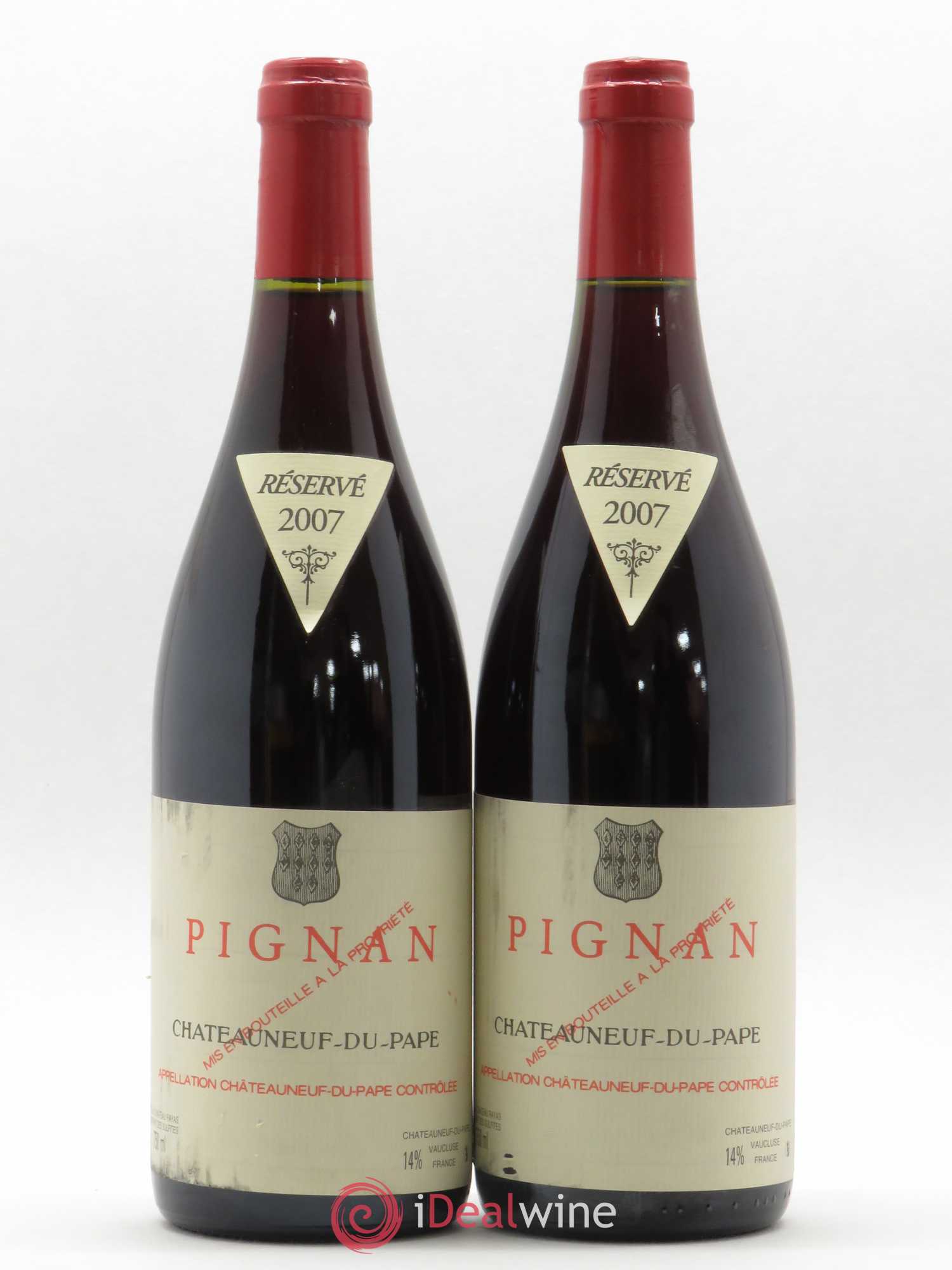 Châteauneuf-du-Pape Domaine de Pignan 2007 - Lot de 2 bouteilles - 0