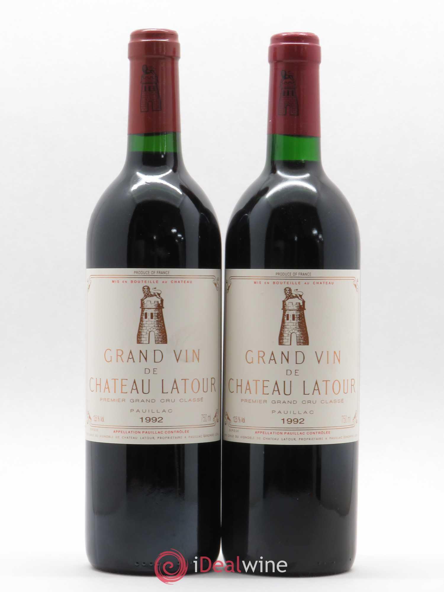 Château Latour 1er Grand Cru Classé 1992 - Lot de 2 bouteilles - 0