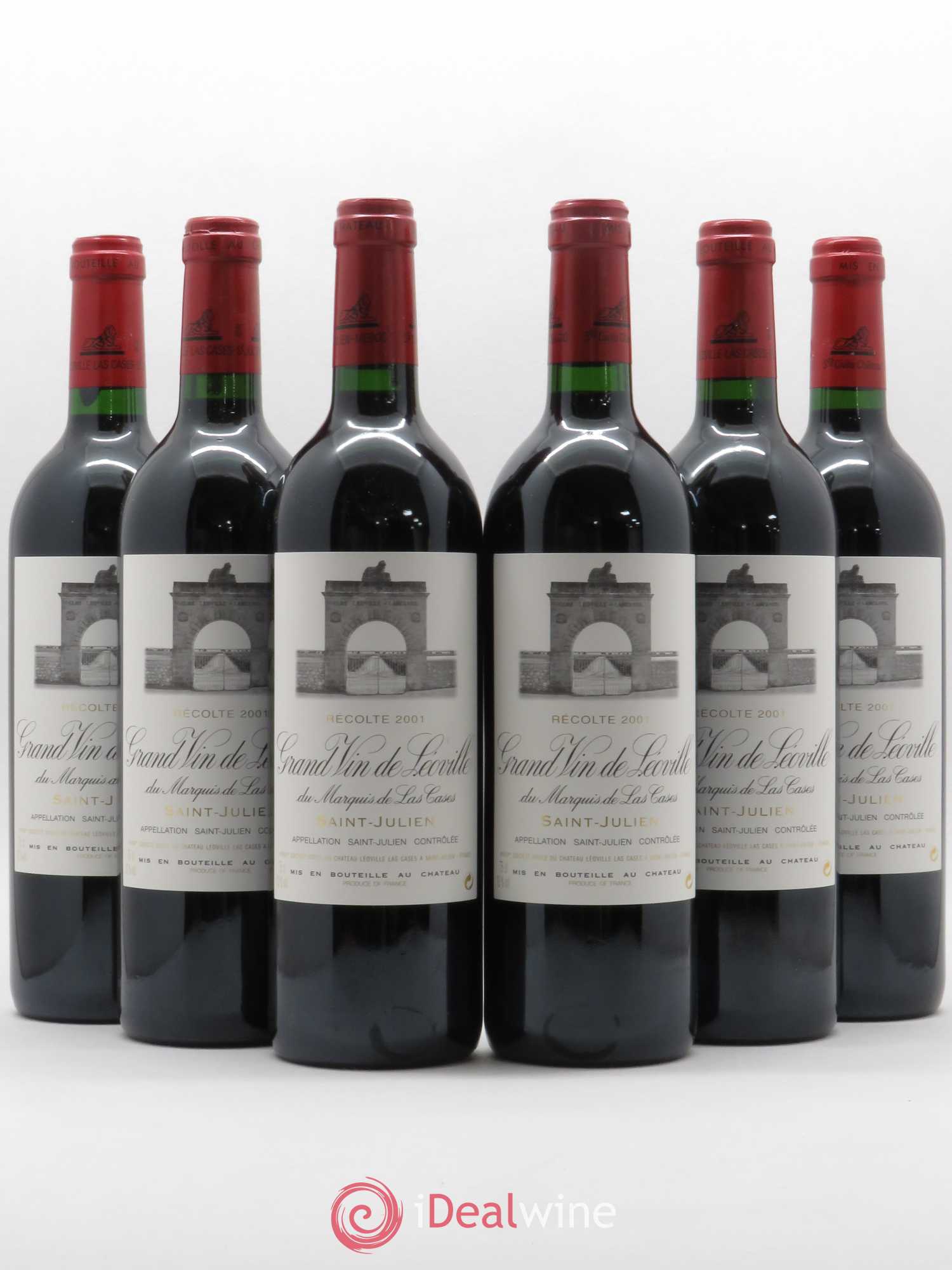 Château Léoville Las Cases 2ème Grand Cru Classé 2001 - Lot de 6 bouteilles - 0