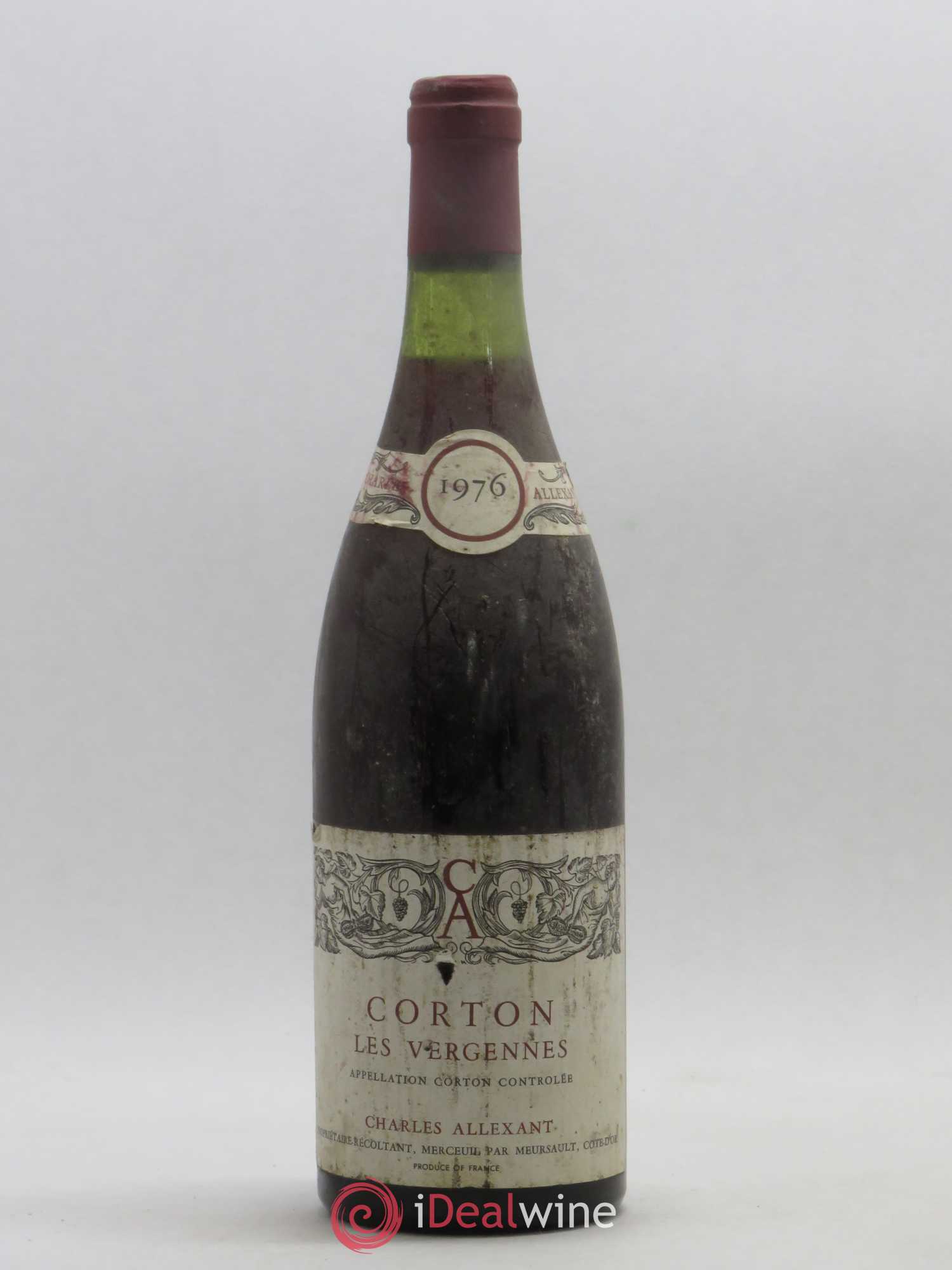 Corton Grand Cru Les Vergennes Charles Allexant 1976 - Posten von 1 Flasche - 0