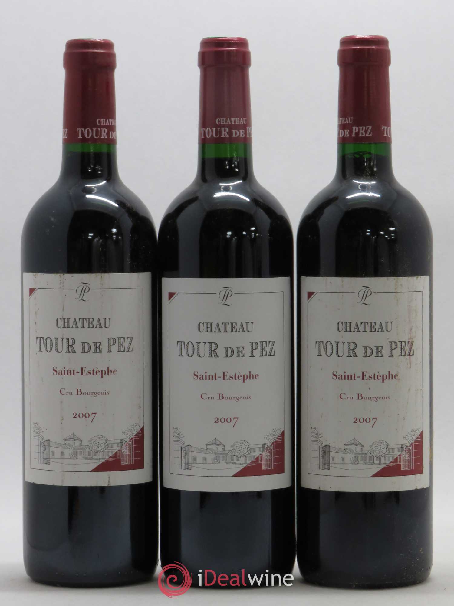 Château Tour de Pez Cru Bourgeois 2007 - Lot de 3 bouteilles - 0