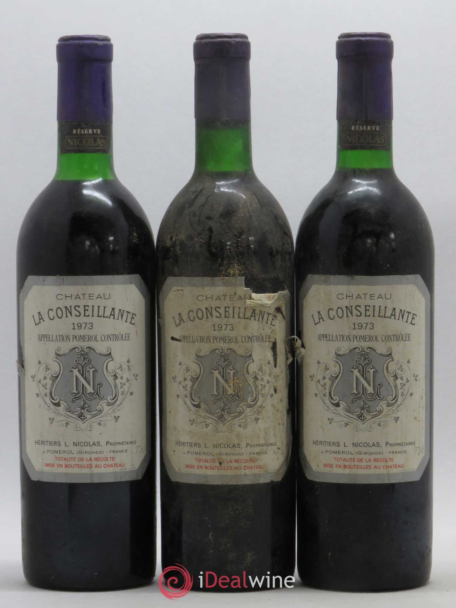Château la Conseillante 1973 - Lot de 3 bouteilles - 0