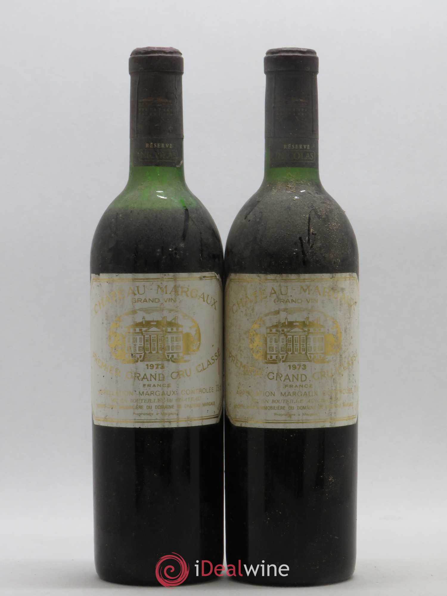 Château Margaux 1er Grand Cru Classé 1973 - Lot de 2 bouteilles - 0
