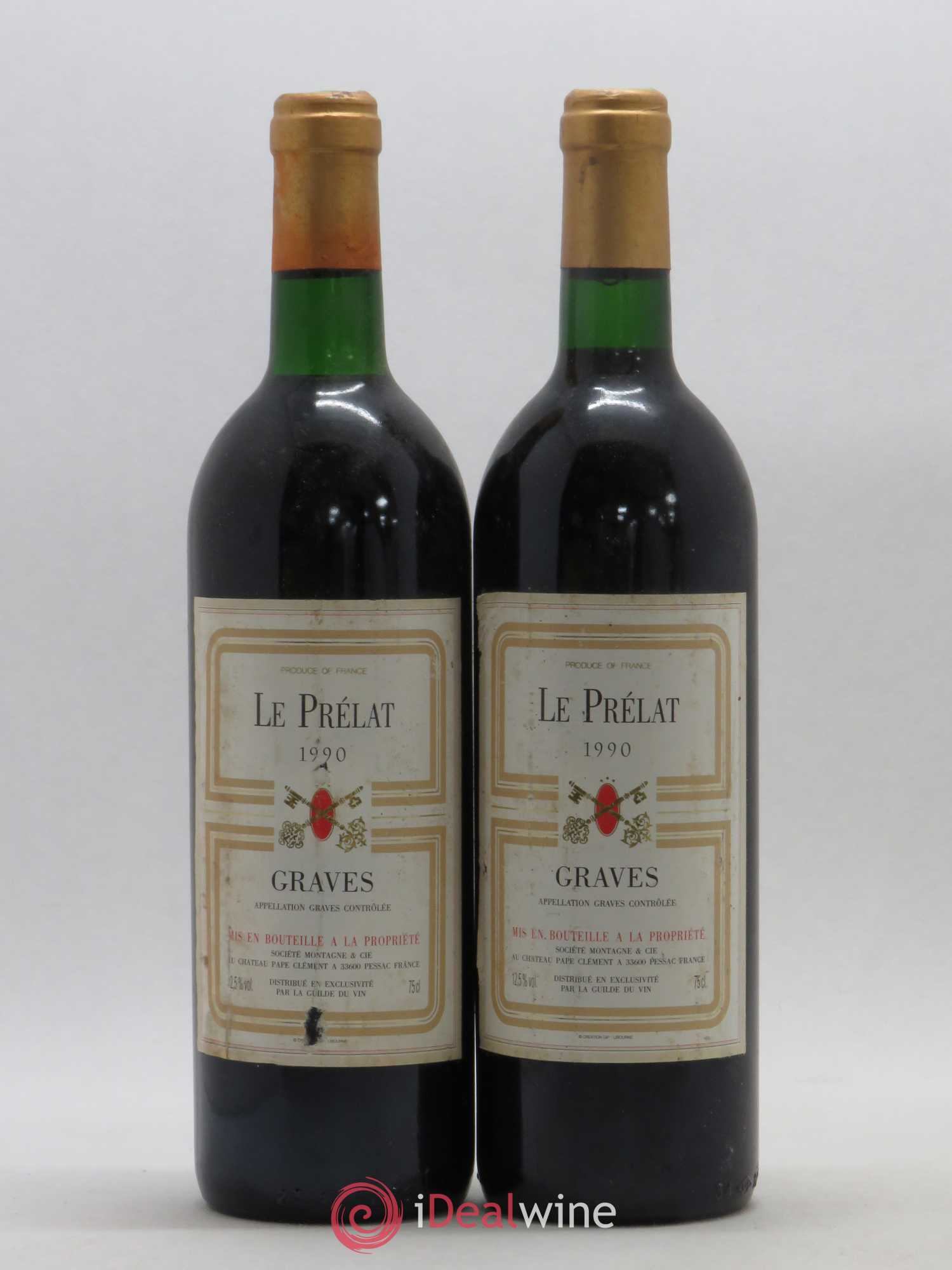 Pessac-Léognan Le Prélat du Château Pape Clément 1990 - Posten von 2 Flaschen - 0