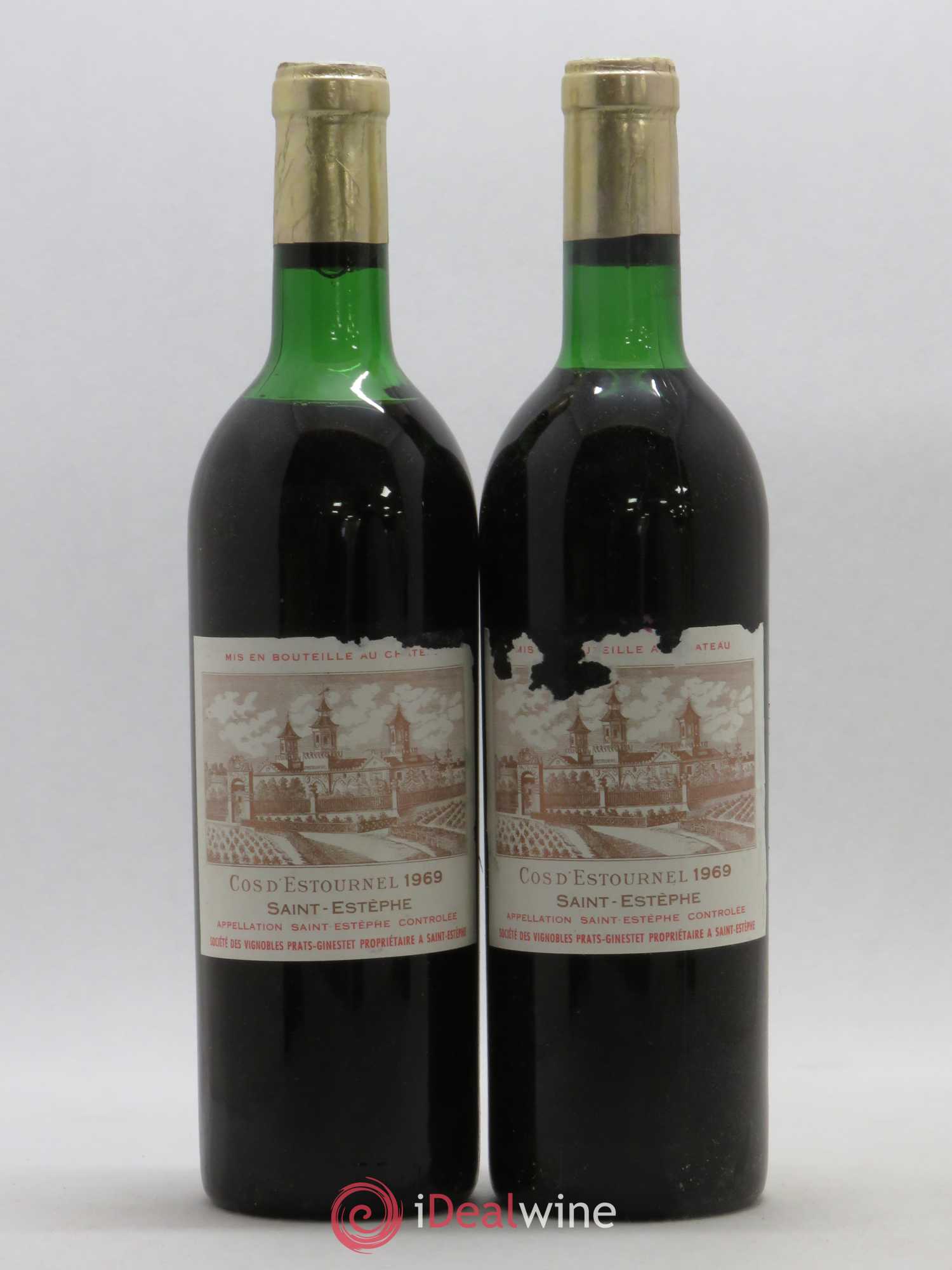 Cos d'Estournel 2ème Grand Cru Classé 1969 - Lot de 2 bouteilles - 0