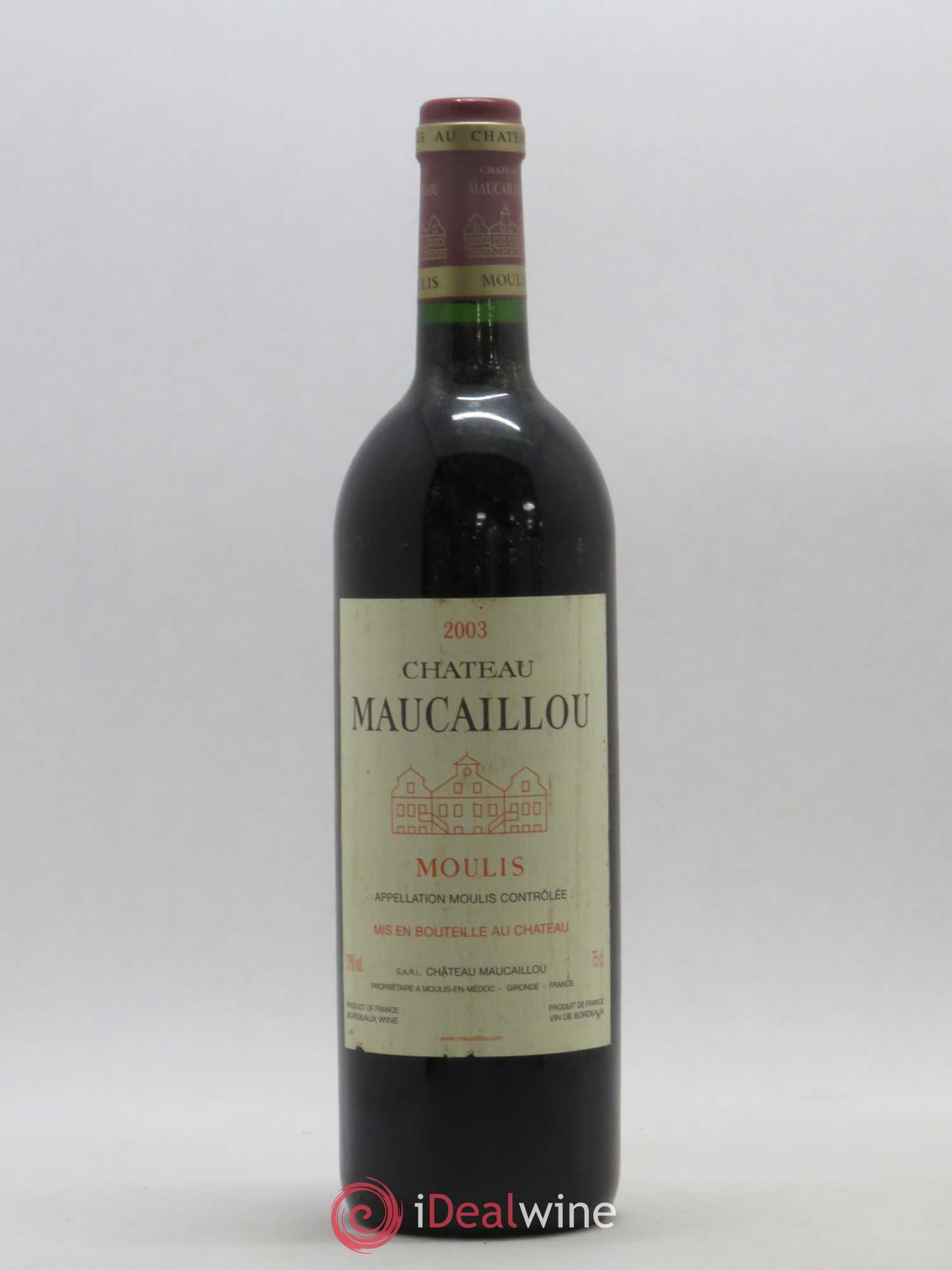 Château Maucaillou 2003 - Lot de 1 bouteille - 0