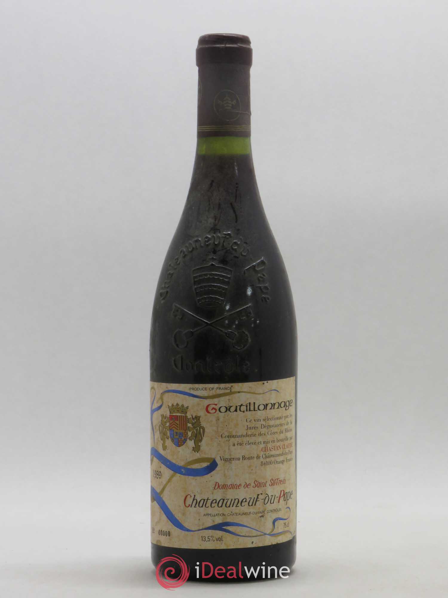 Châteauneuf-du-Pape Domaine de Saint Siffrein Goutillonnage 1989 - Posten von 1 Flasche - 0