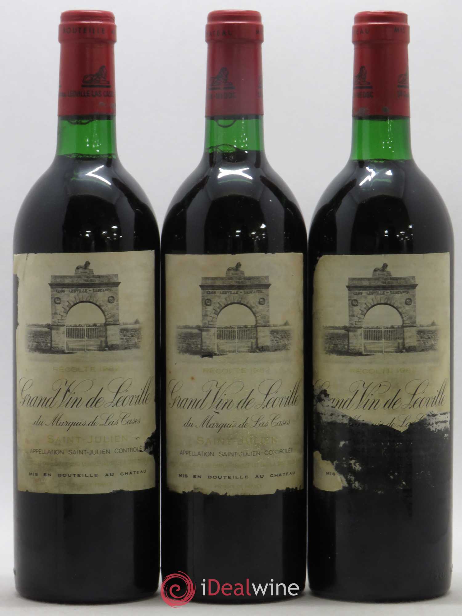 Château Léoville Las Cases 2ème Grand Cru Classé 1982 - Lot de 3 bouteilles - 0
