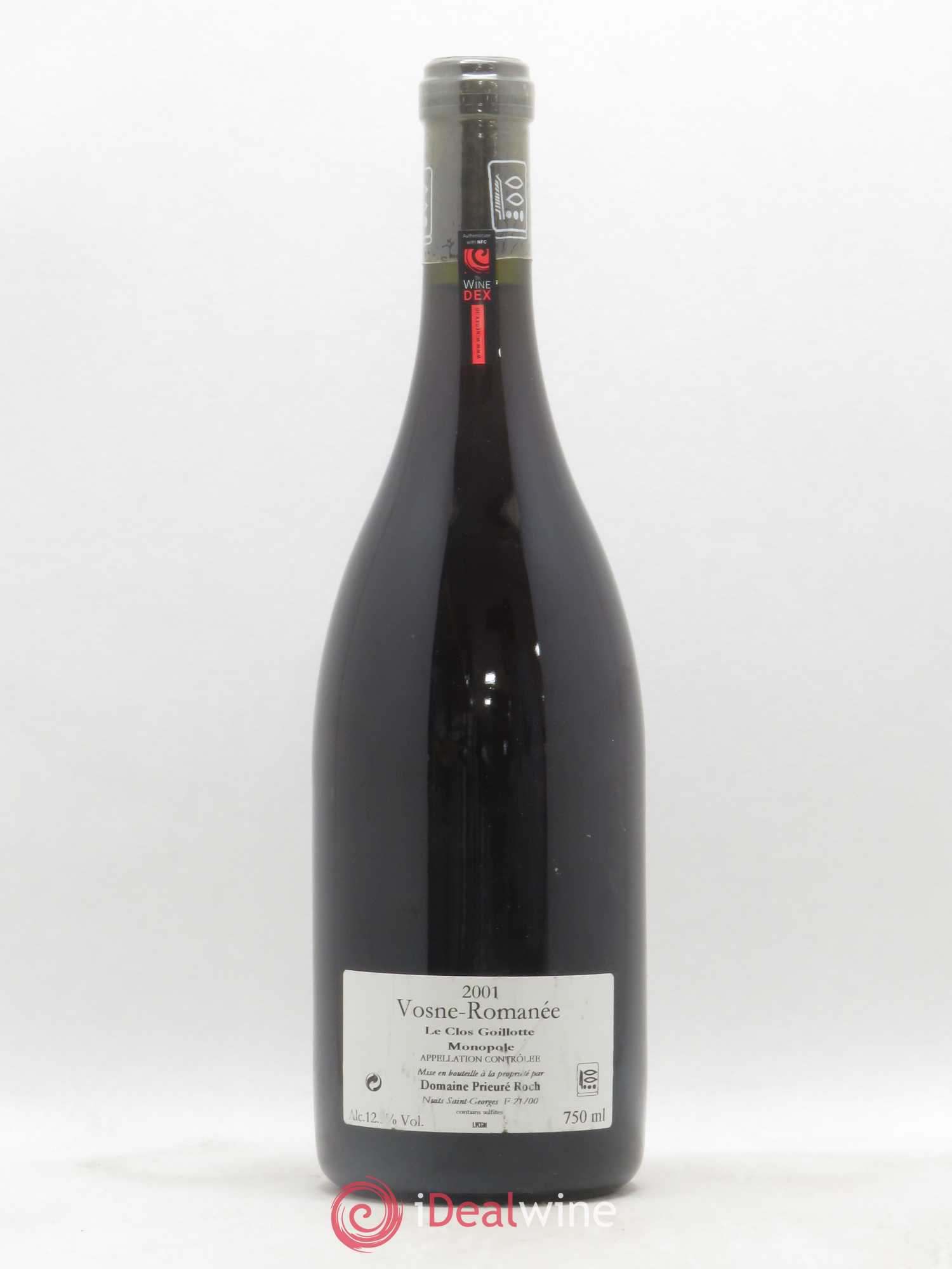 Vosne-Romanée Le Clos Goillotte Prieuré Roch 2001 - Posten von 1 Flasche - 1
